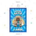 PIÑATA 40 CM RECTANGULAR CAPIBARA AZUL