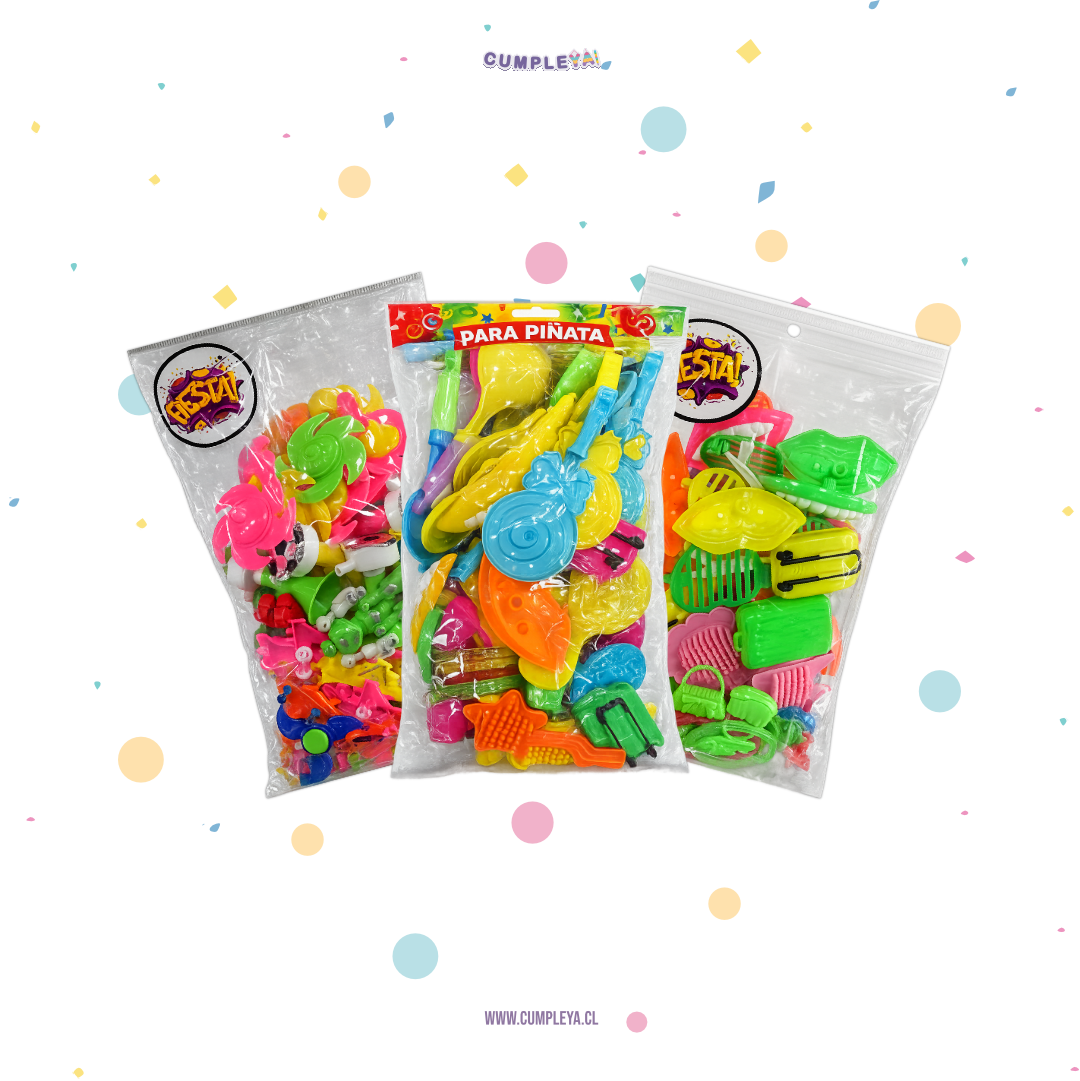 JUGUETES SURTIDOS PARA PIÑATAS 48 JUGUETES