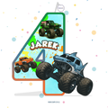 PIÑATA 40 CM MONSTER JAM NUMERO 4