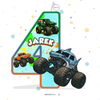 PIÑATA 40 CM MONSTER JAM NUMERO 4