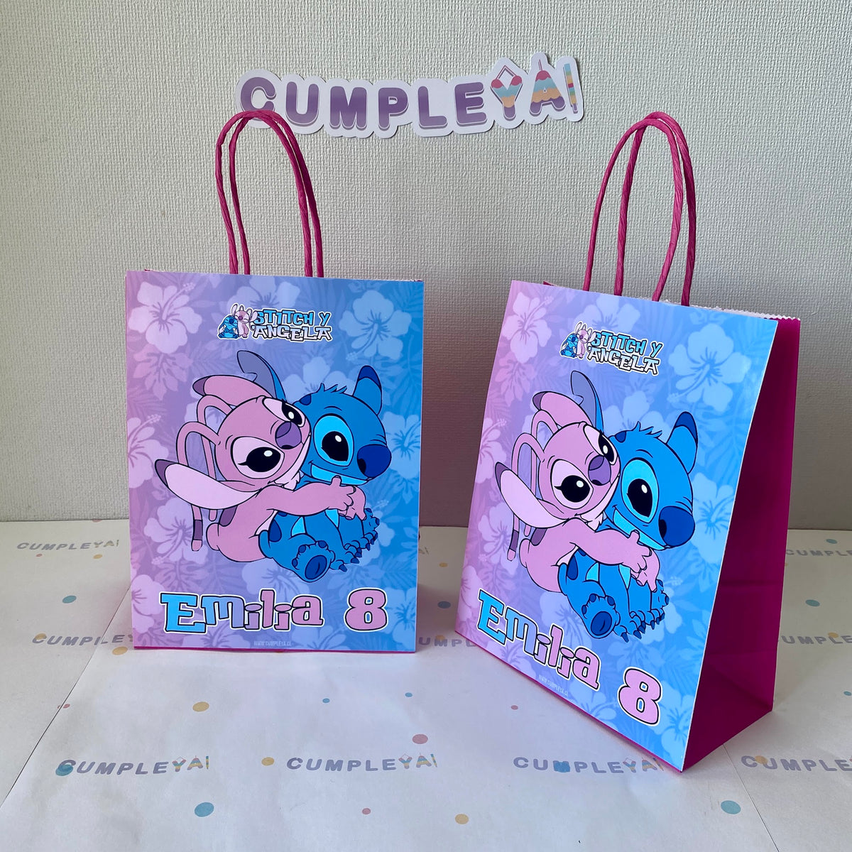 BOLSA SORPRESA 16 × 21 × 8 CM STITCH Y ANGELA
