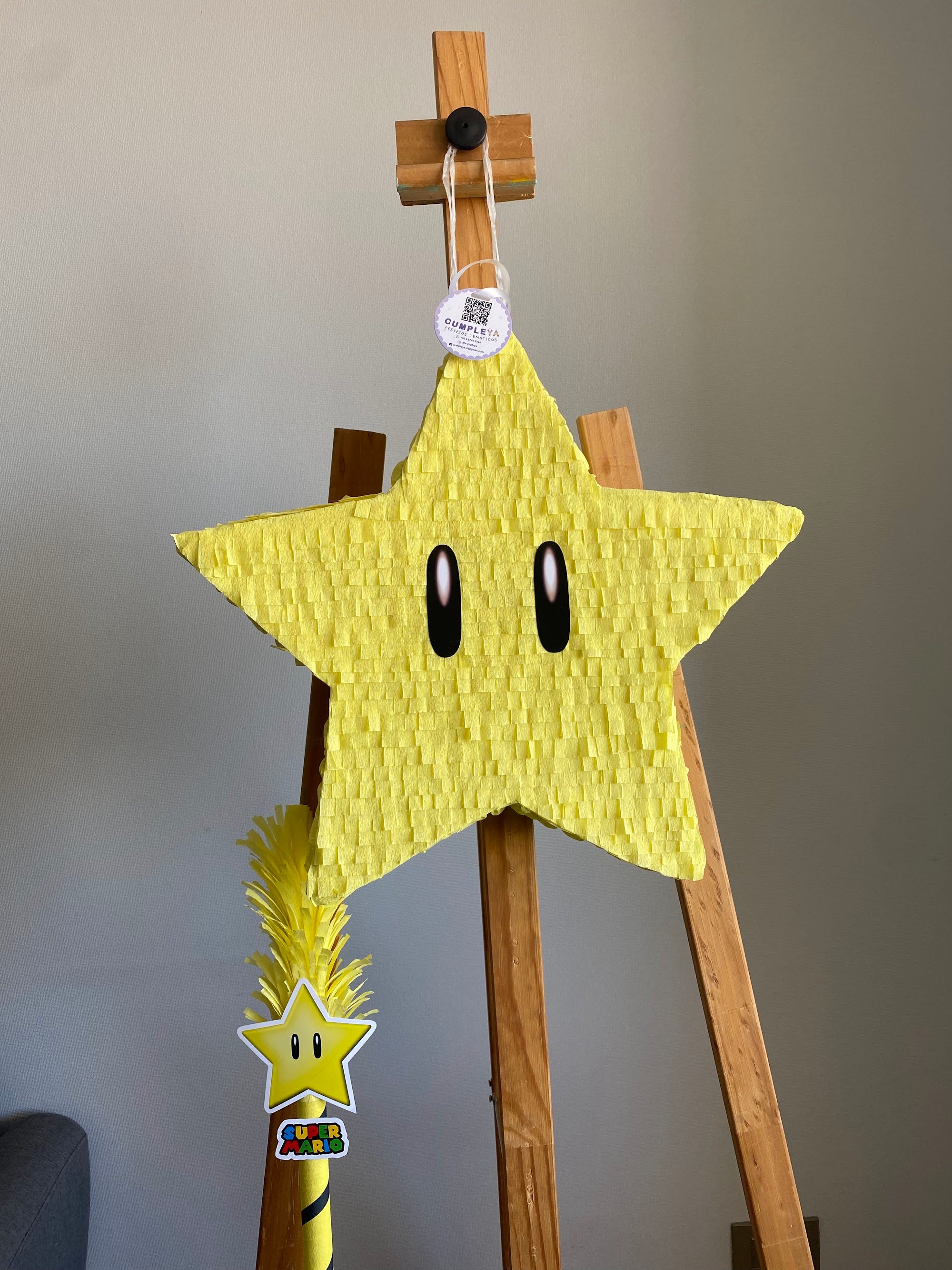 PIÑATA ESTRELLA DE MARIO BROS 40CM PREMIUM