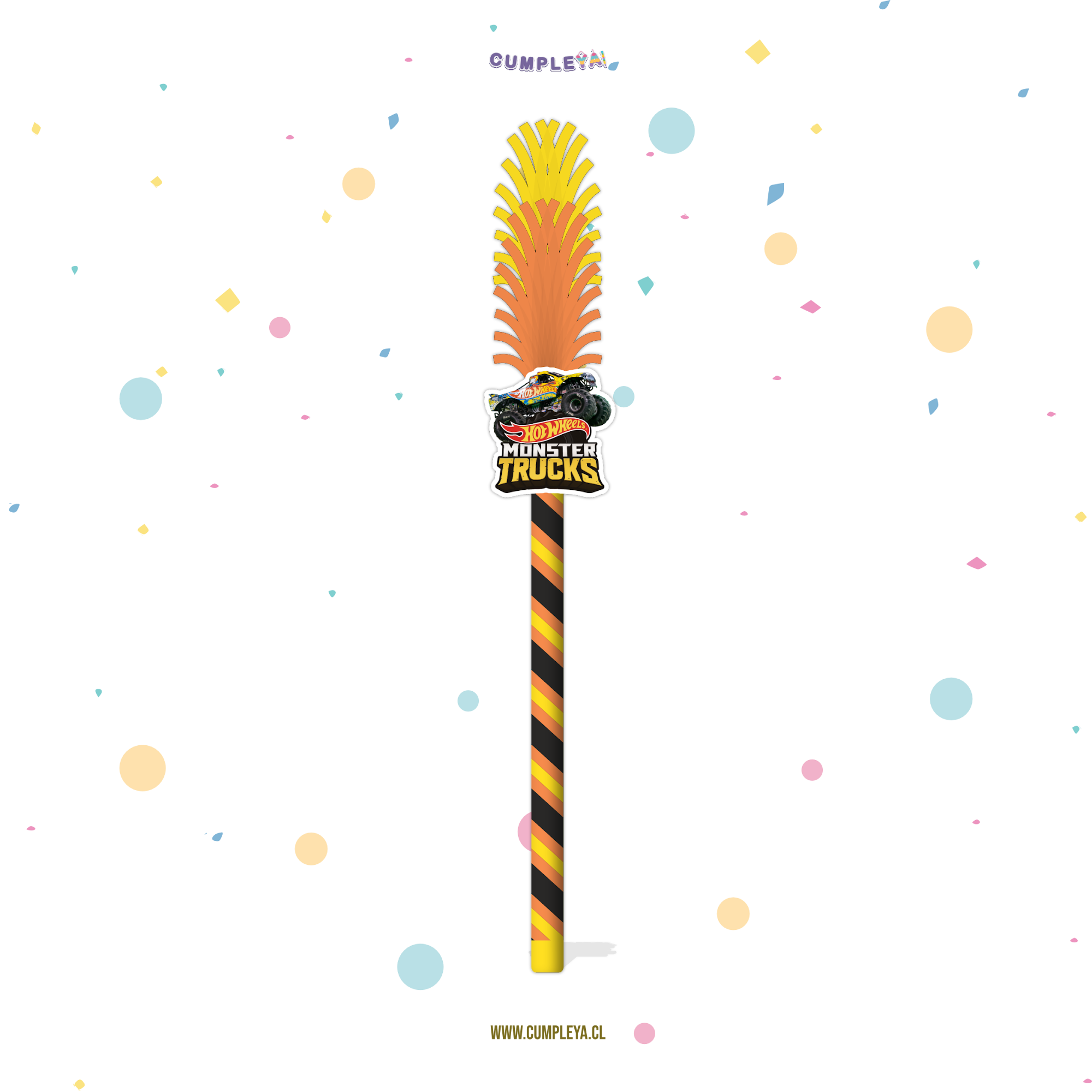 BASTÓN O PALO PARA PIÑATA MONSTER TRUCK