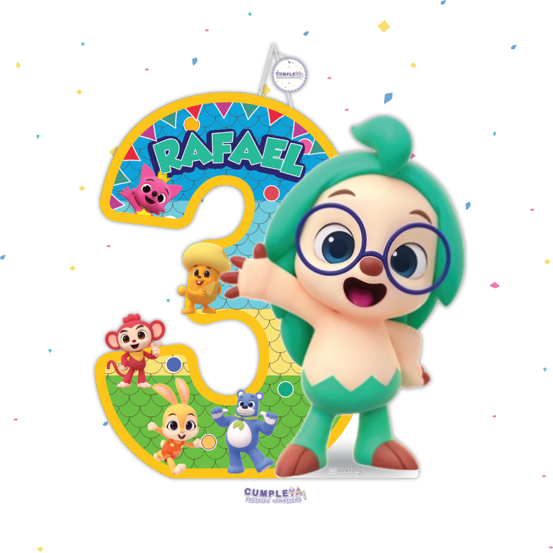 PIÑATA NUMERO 3 HOGI 40CM PREMIUM