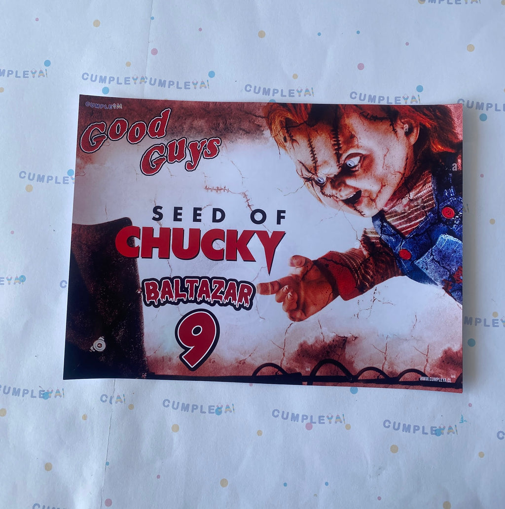 INDIVIDUALES CHUKY PAPEL BRILLANTE 21X30CM TEMÁTICO