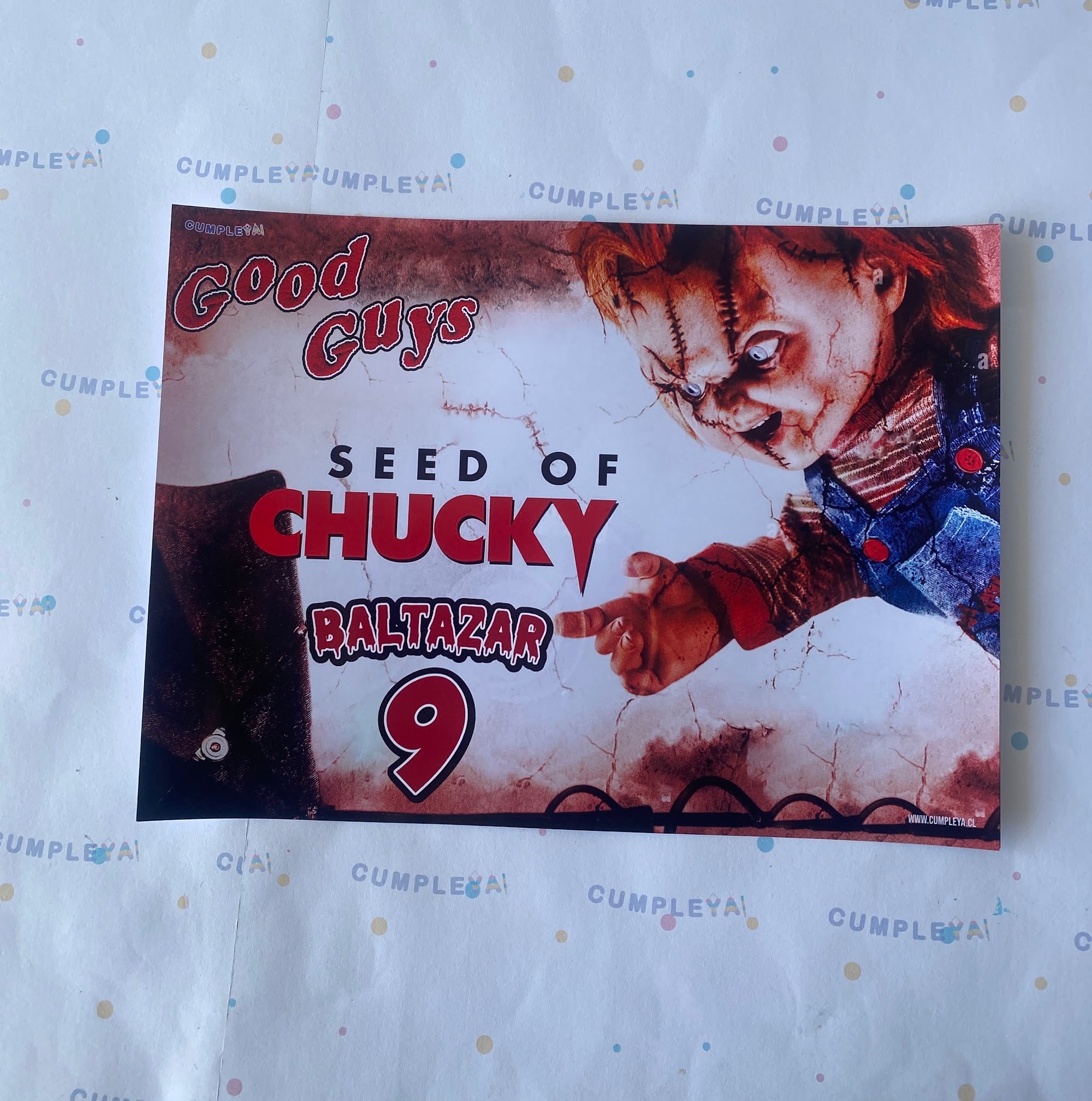 INDIVIDUALES DE PAPEL PACK 12U CHUKY