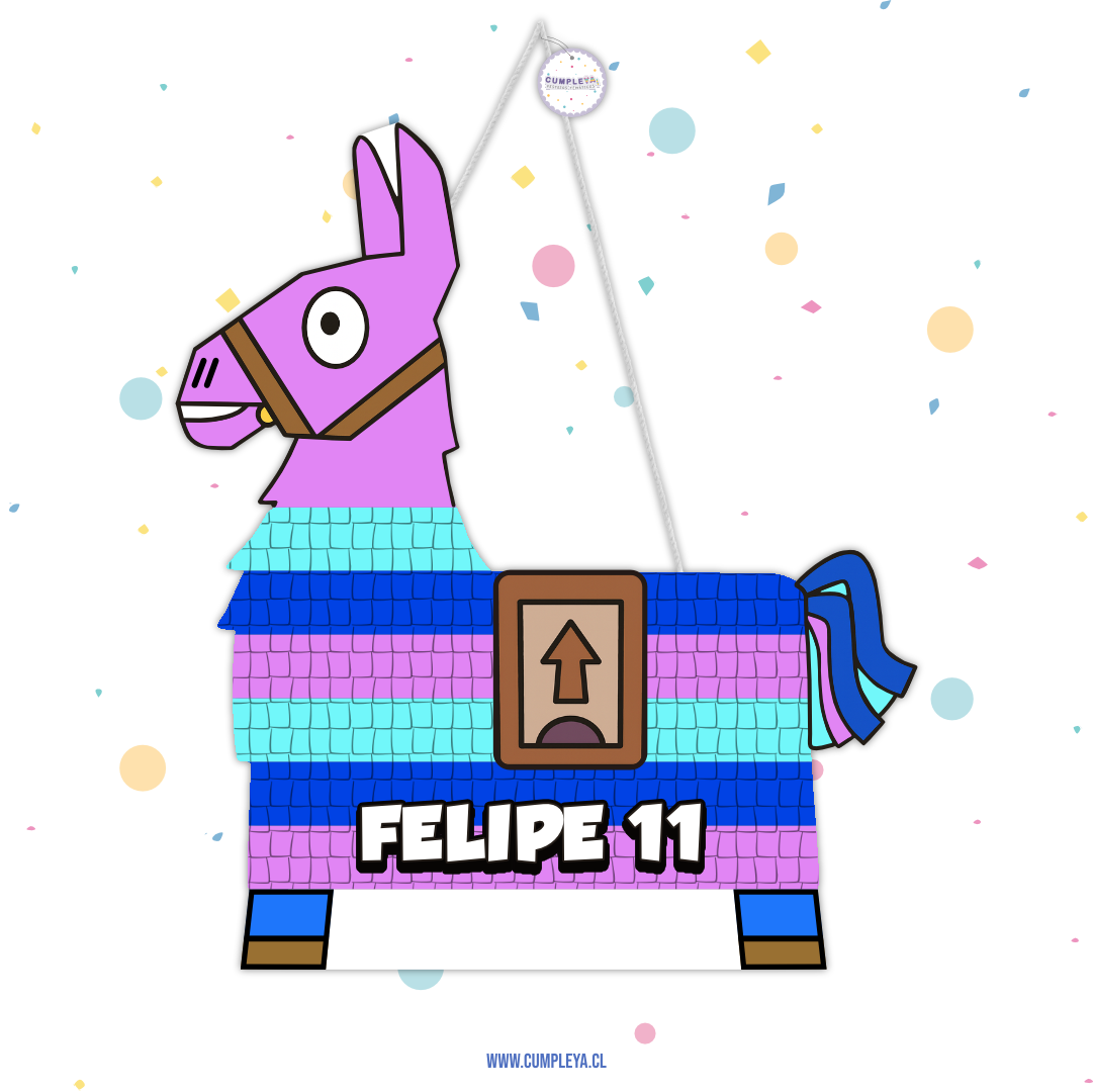 PIÑATA LLAMA DE FORTNITE 40CM PREMIUM