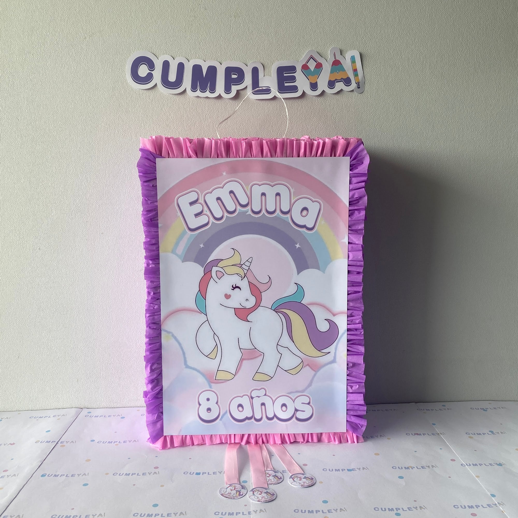 PIÑATA UNICORNIO RECTANGULAR EXPRÉS 50CM