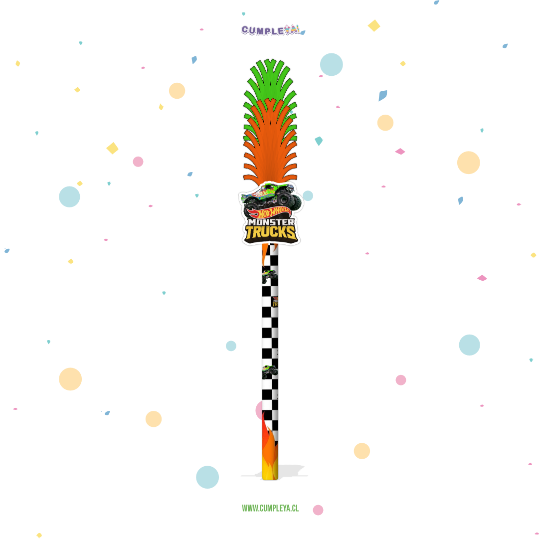 BASTÓN O PALO PARA PIÑATA MONSTER TRUCK VERDE