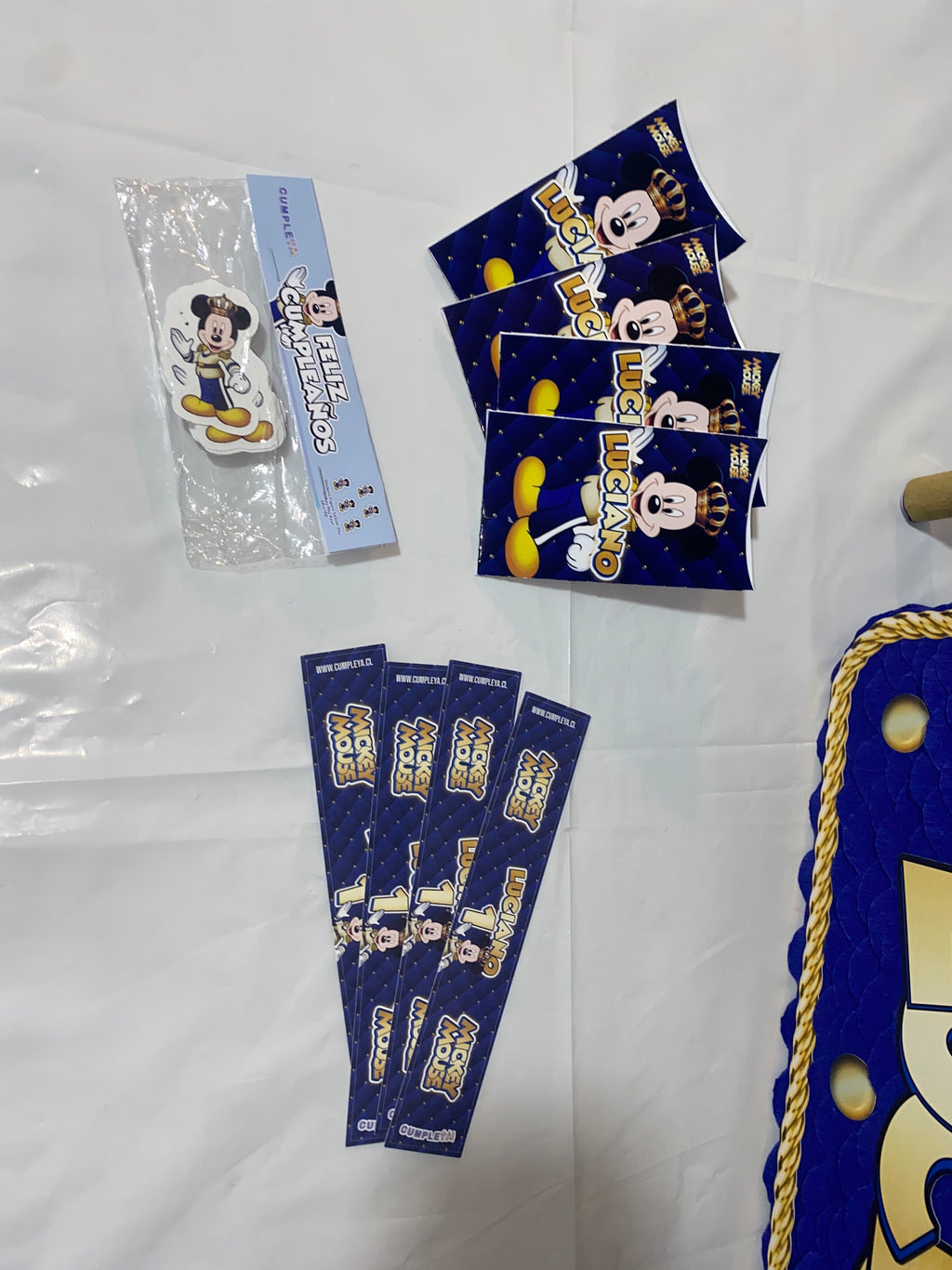 PIÑATA NUMERO 1 MICKEY REY AZUL 60CM PREMIUM