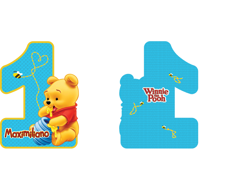 PIÑATA WINNIE POOH BEBE NUMERO 1 60CM PREMIUM