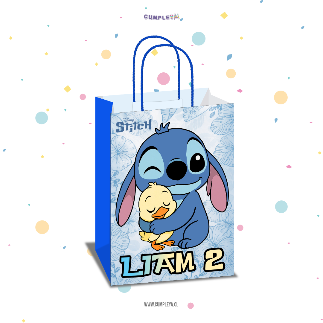 BOLSA SORPRESA 16 × 21 × 8 CM STITCH CON PATITO