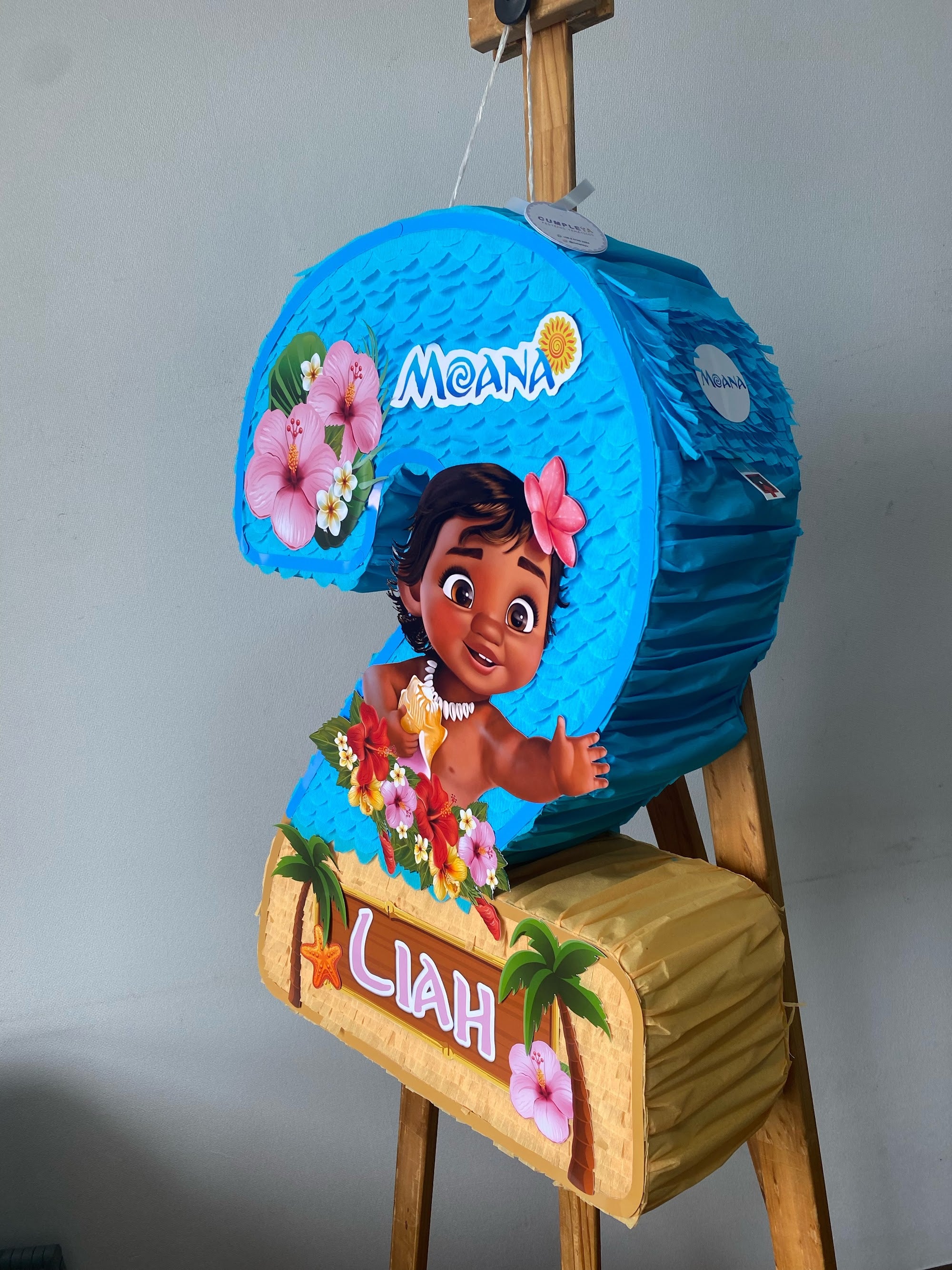 PIÑATA MOANA BEBÉ NÚMERO 2 40CM PREMIUM