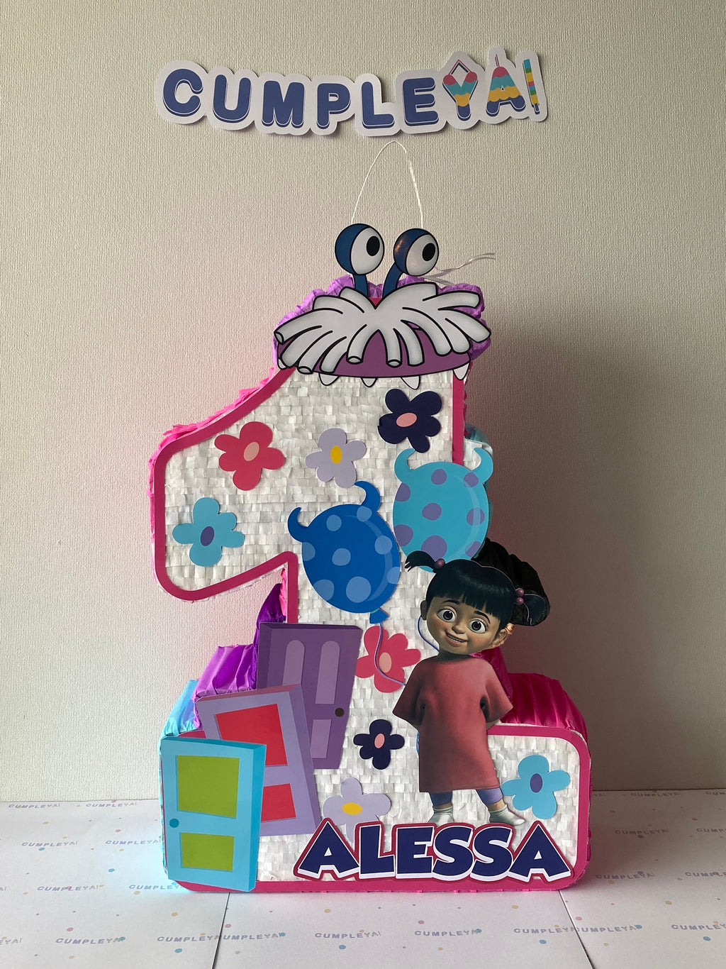 PIÑATA NUMERO 1 MONSTER INC 60CM PREMIUM