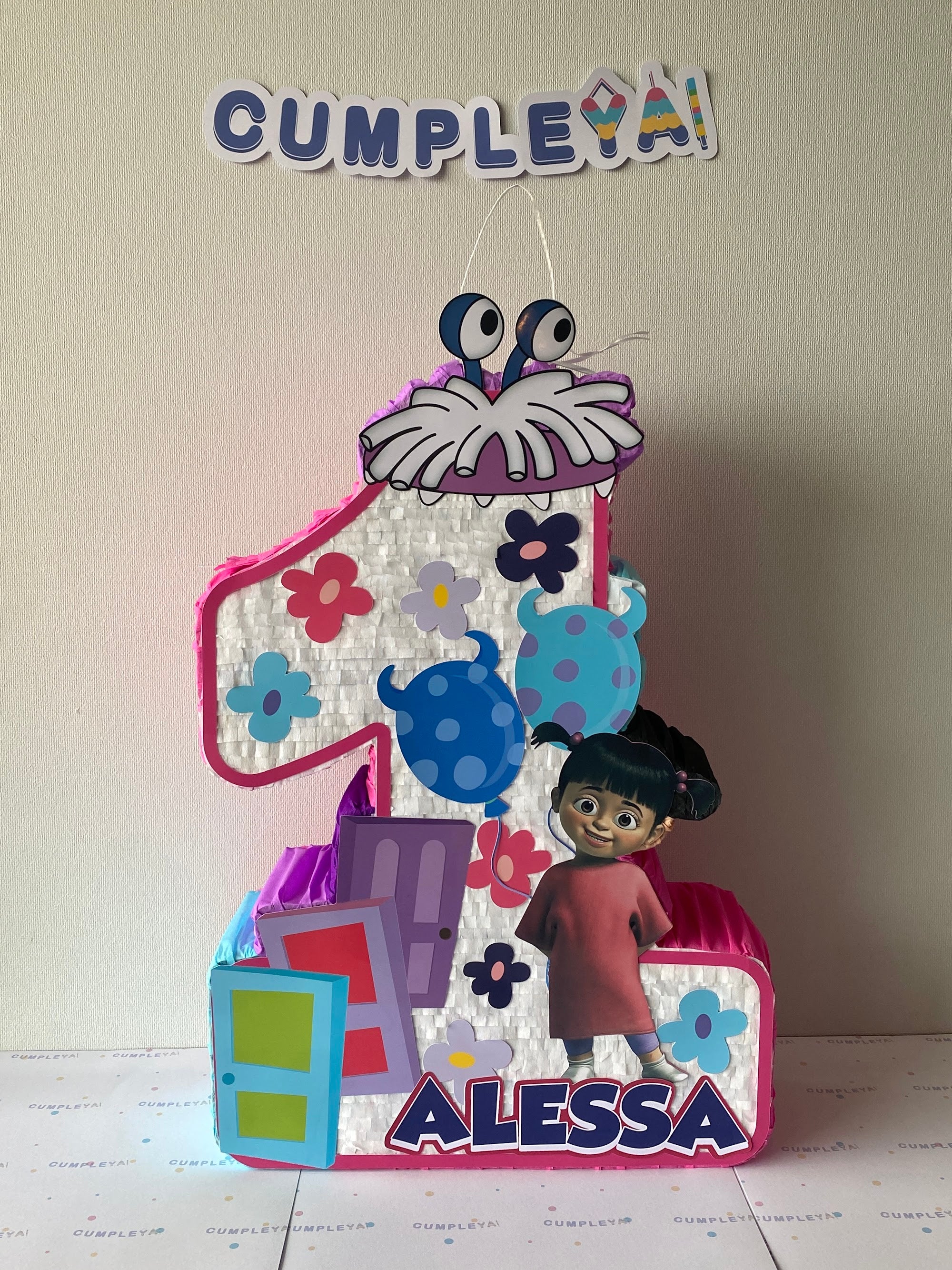 PIÑATA NUMERO 1 MONSTER INC 60CM PREMIUM