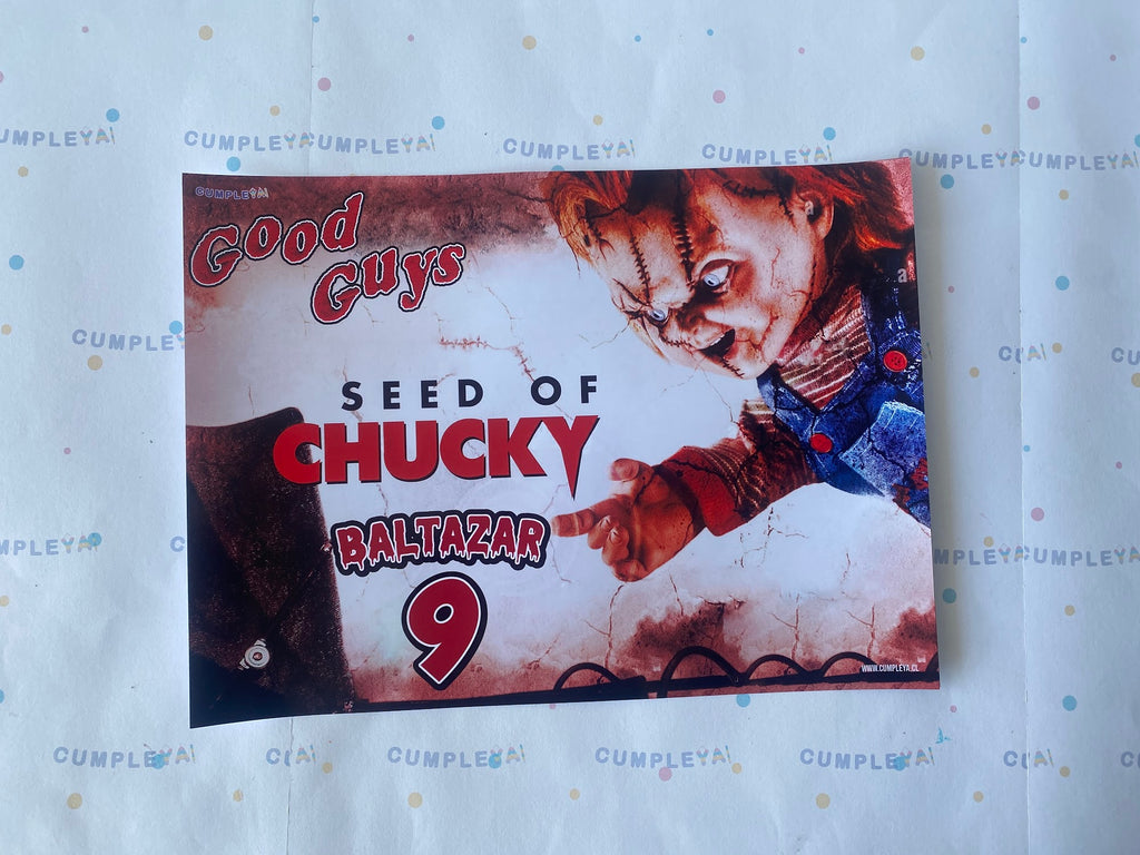 INDIVIDUALES CHUKY PAPEL BRILLANTE 21X30CM TEMÁTICO