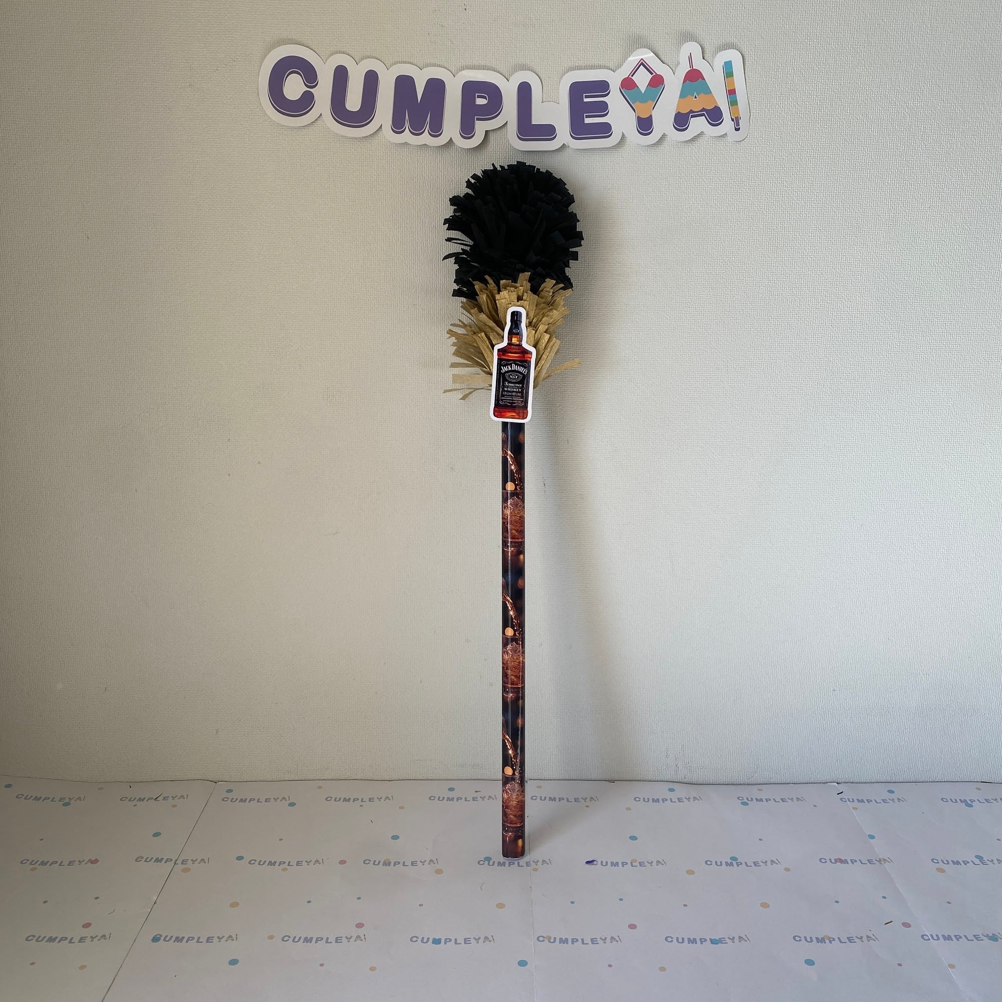 BASTÓN BOTELLA JACK DANIELS TEMÁTICO PARA PIÑATA