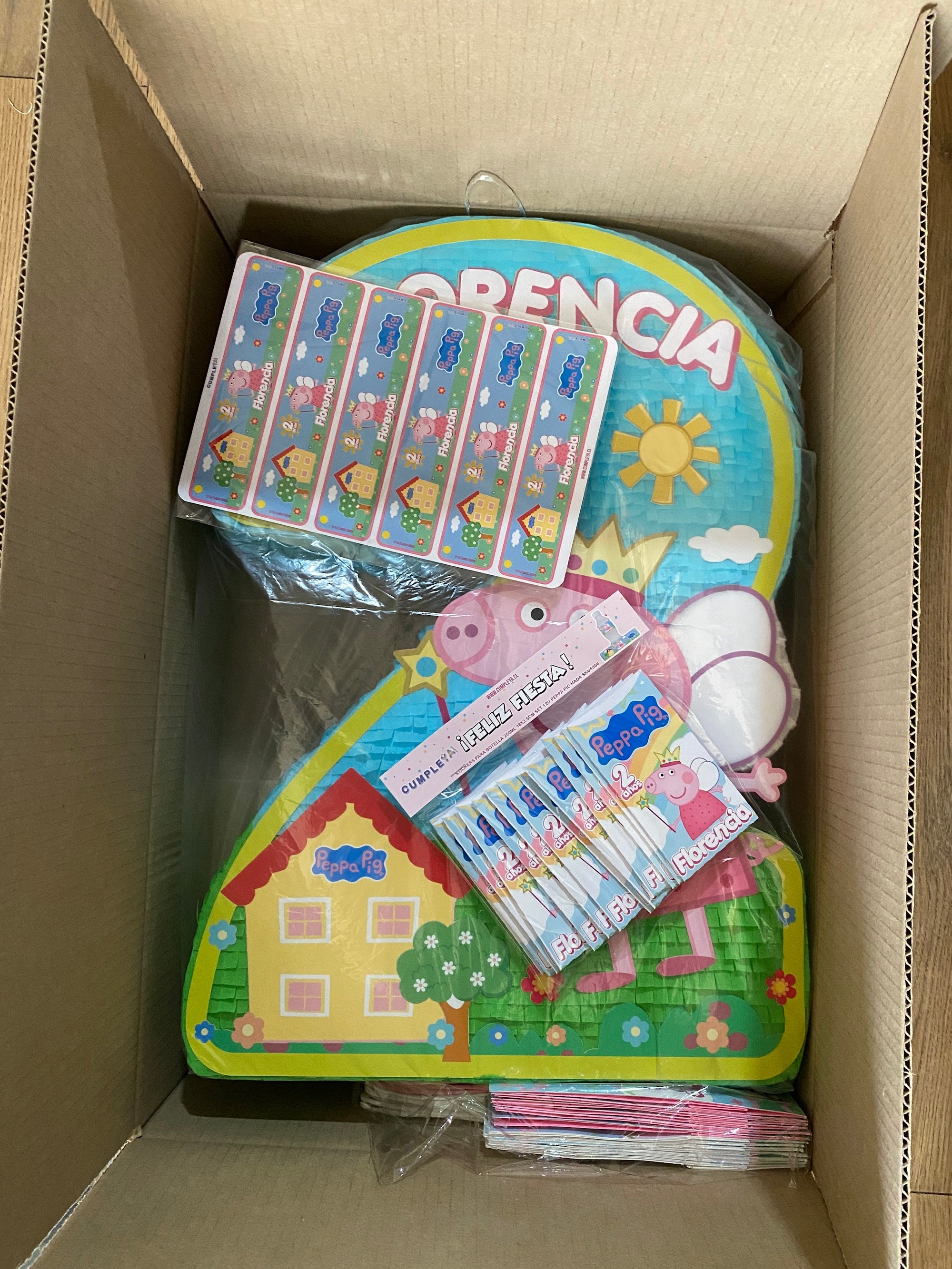 PIÑATA NUMERO 2 DE PEPPA PIG 60CM PREMIUM