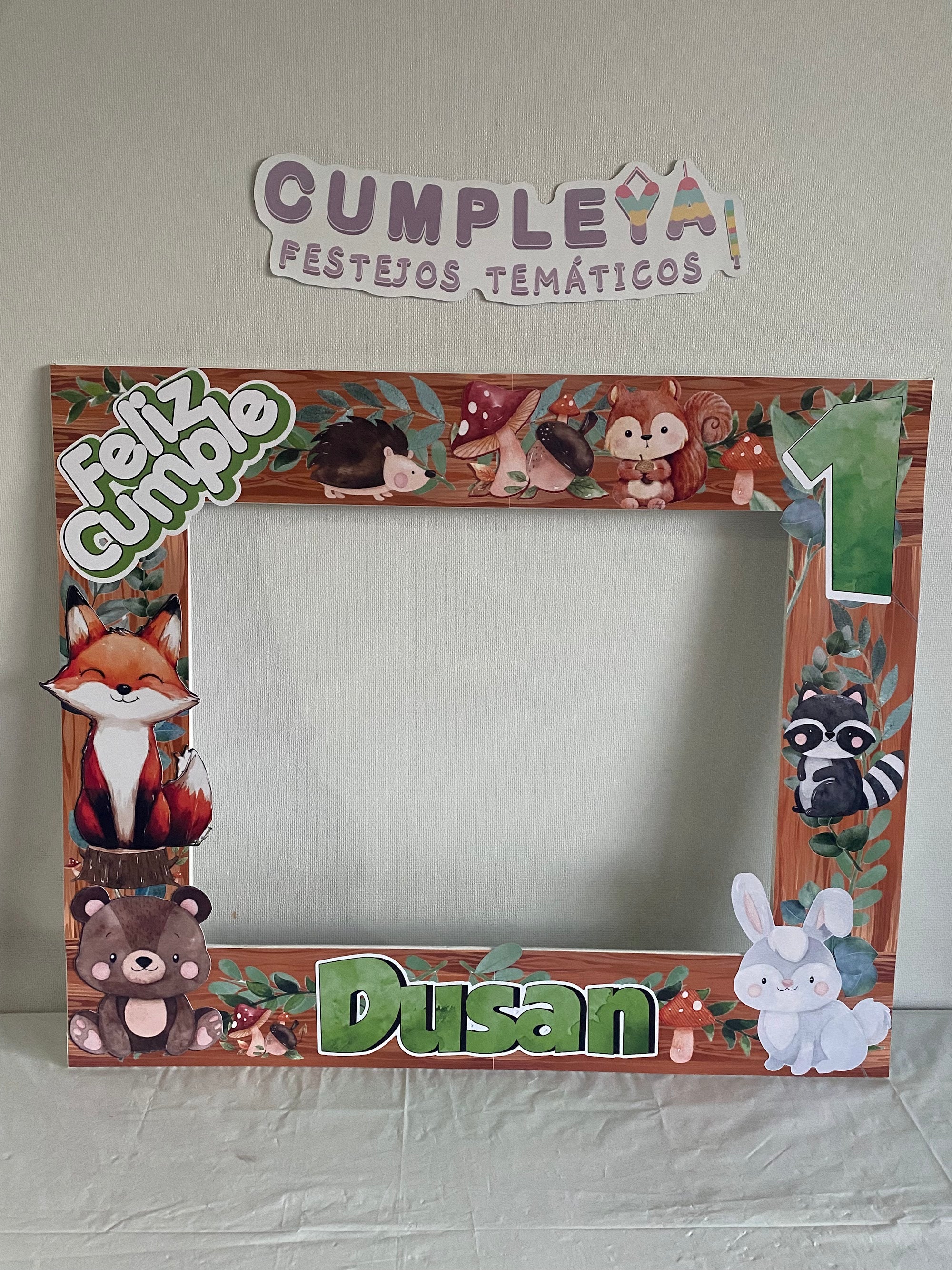 CUADRO SELFIE ANIMALITOS DEL BOSQUE 77X55CM