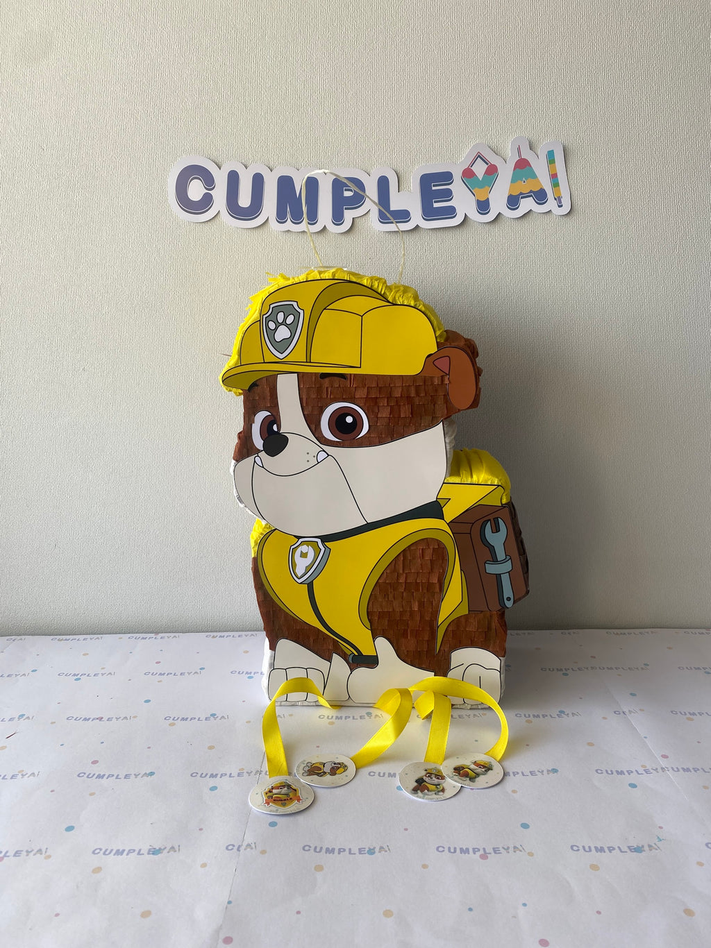 PIÑATA RUBBLE DE PAW PATROL 40CM PREMIUM