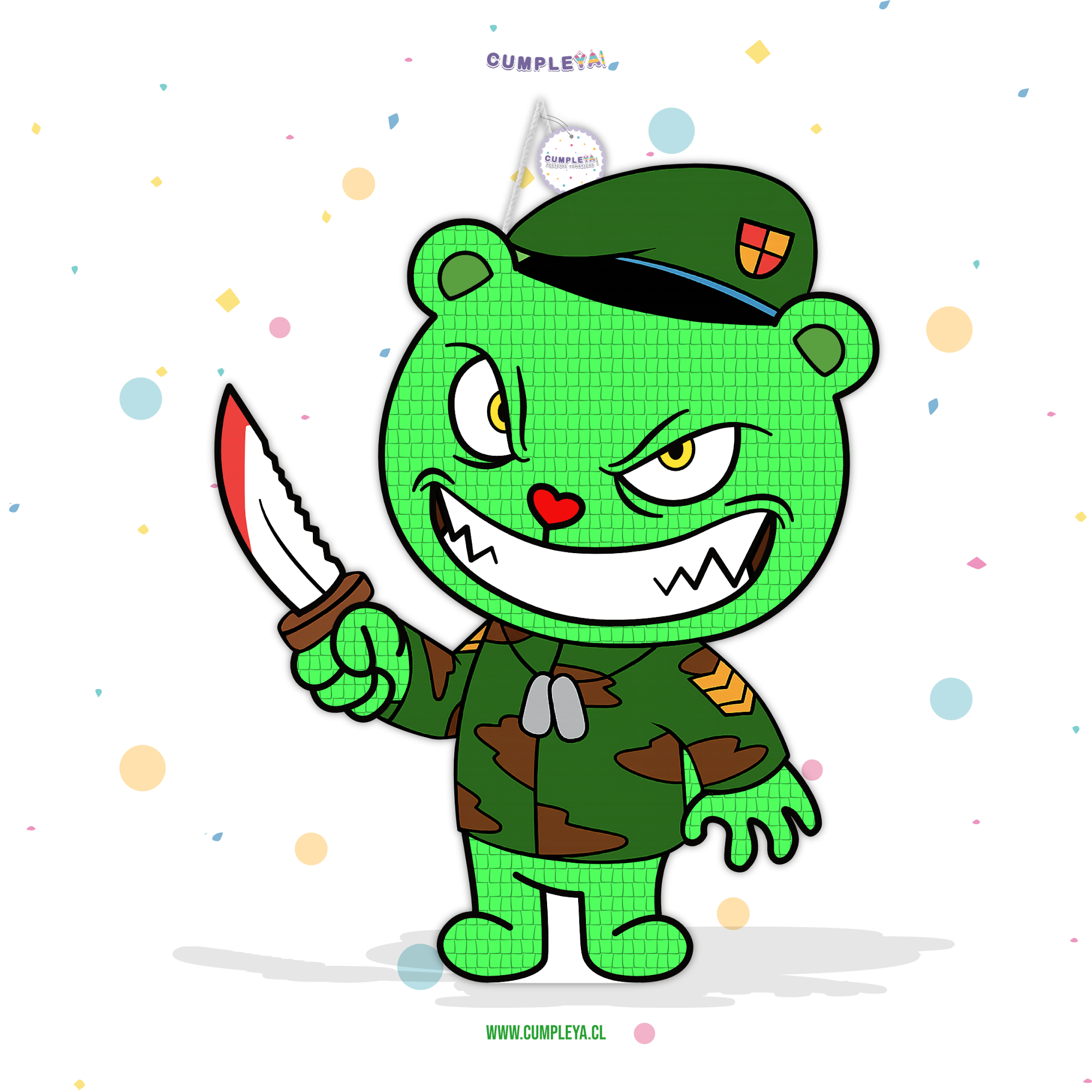 PIÑATA FLIPY MALVADO 40CM PREMIUM