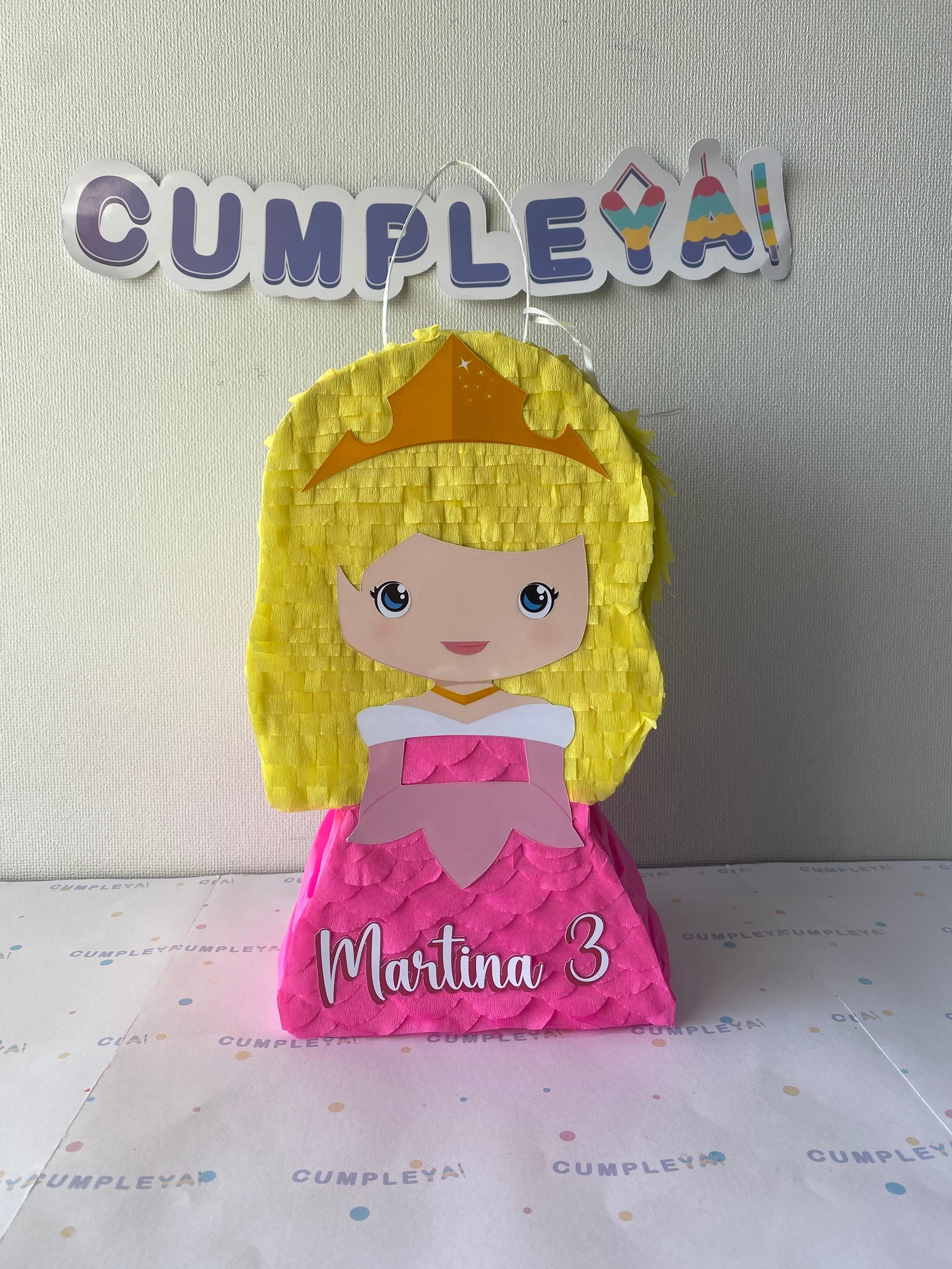 PIÑATA PRINCESA AURORA BEBE 40CM PREMIUM