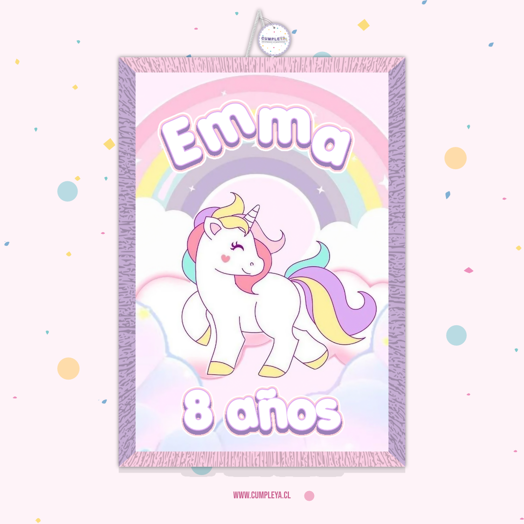 PIÑATA UNICORNIO RECTANGULAR EXPRÉS 50CM