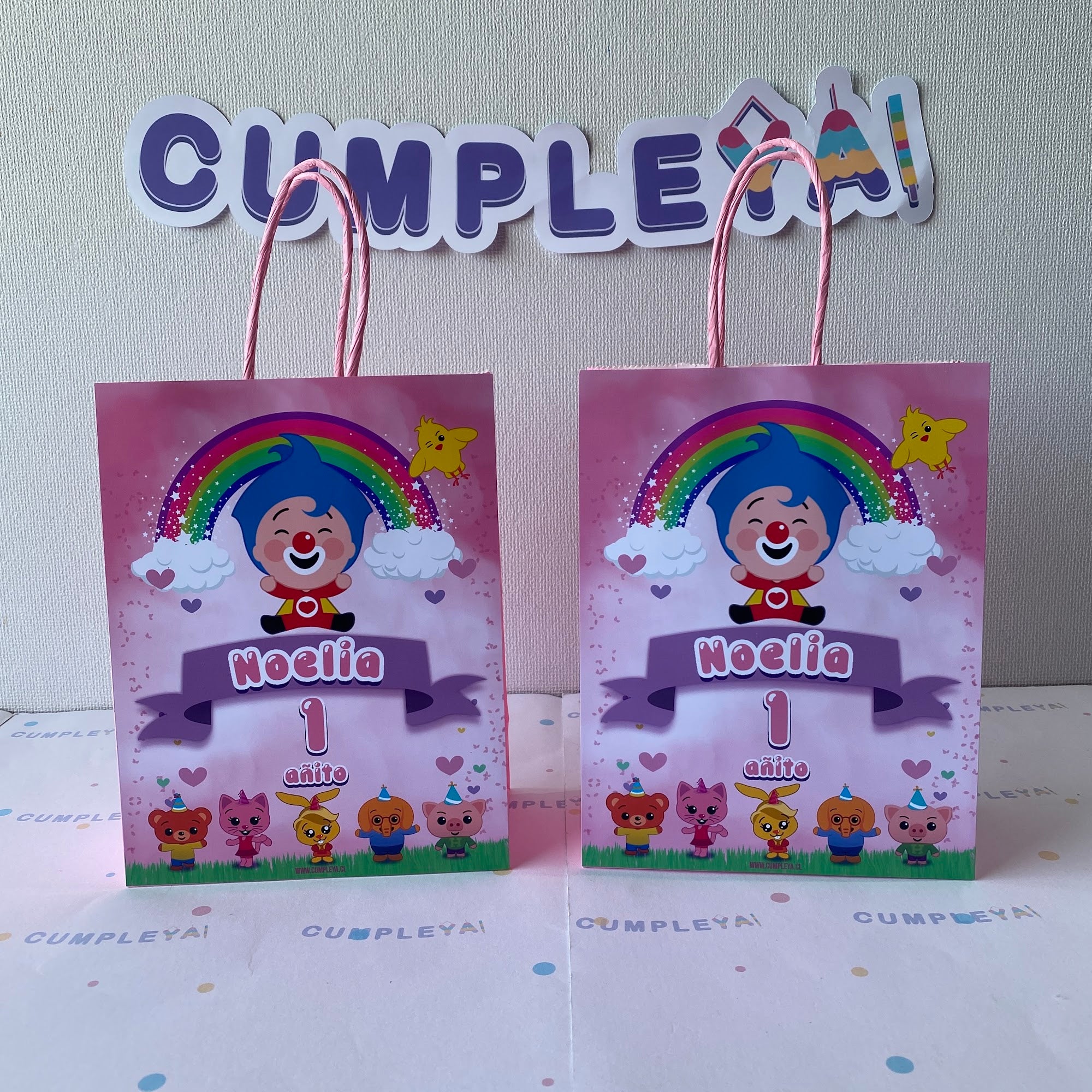 BOLSA SORPRESA 16 × 21 × 8 CM PLIM PLIM AZUL Y ROSADO