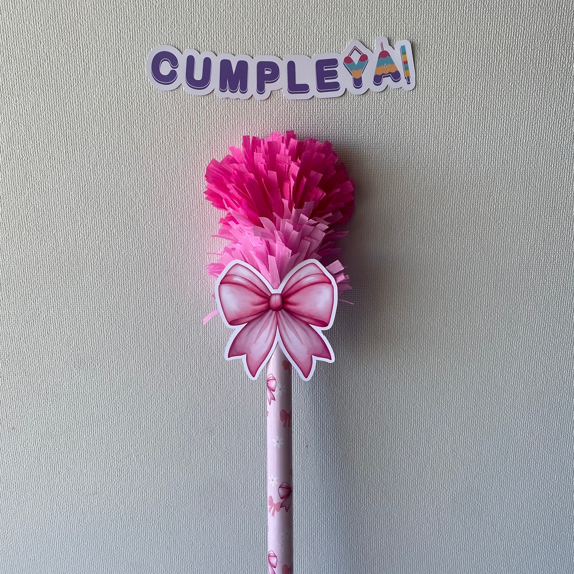 BASTÓN LAZO ROSA PARA PIÑATA