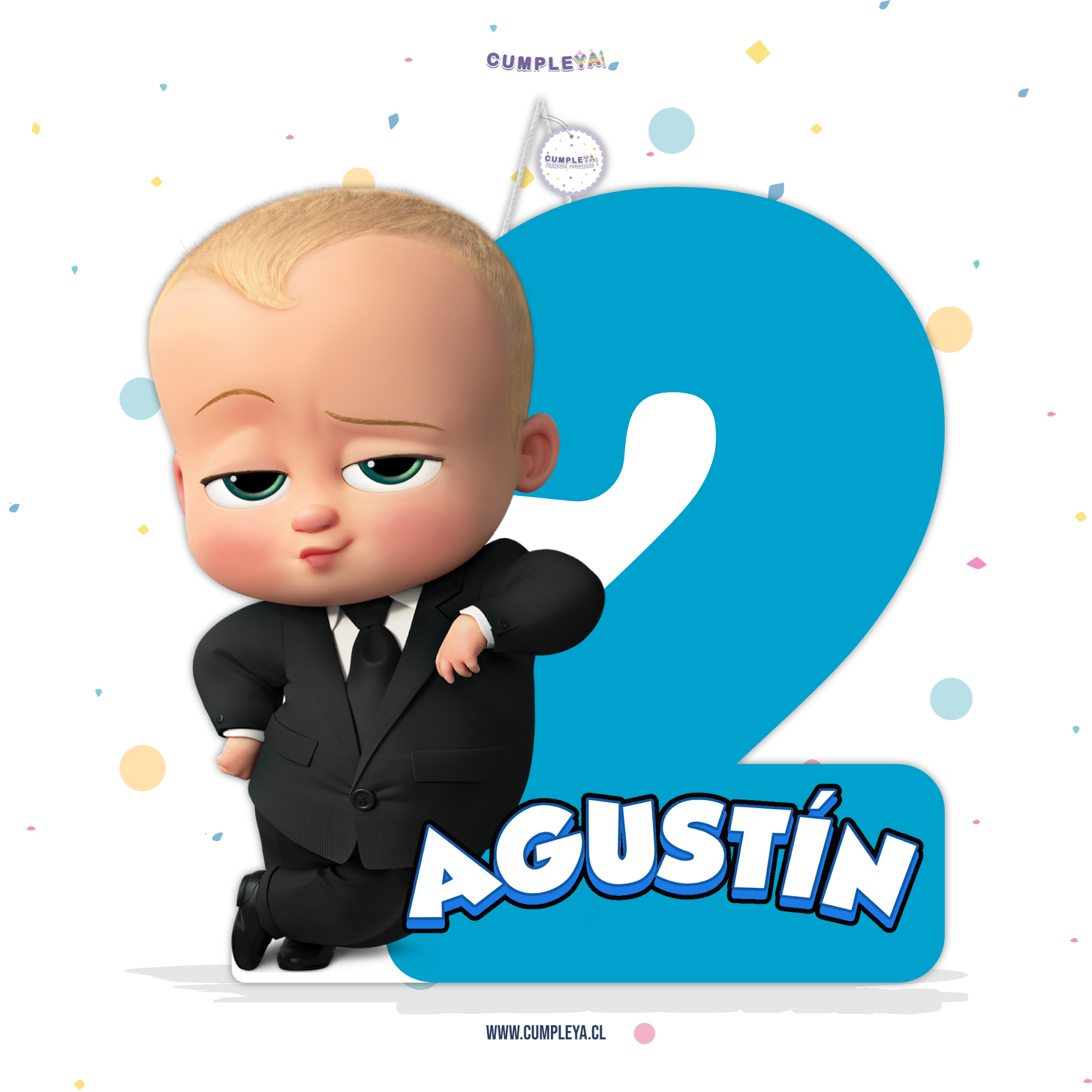 PIÑATA JEFE EN PAÑALE NUMERO 2 40CM EXPRÉS