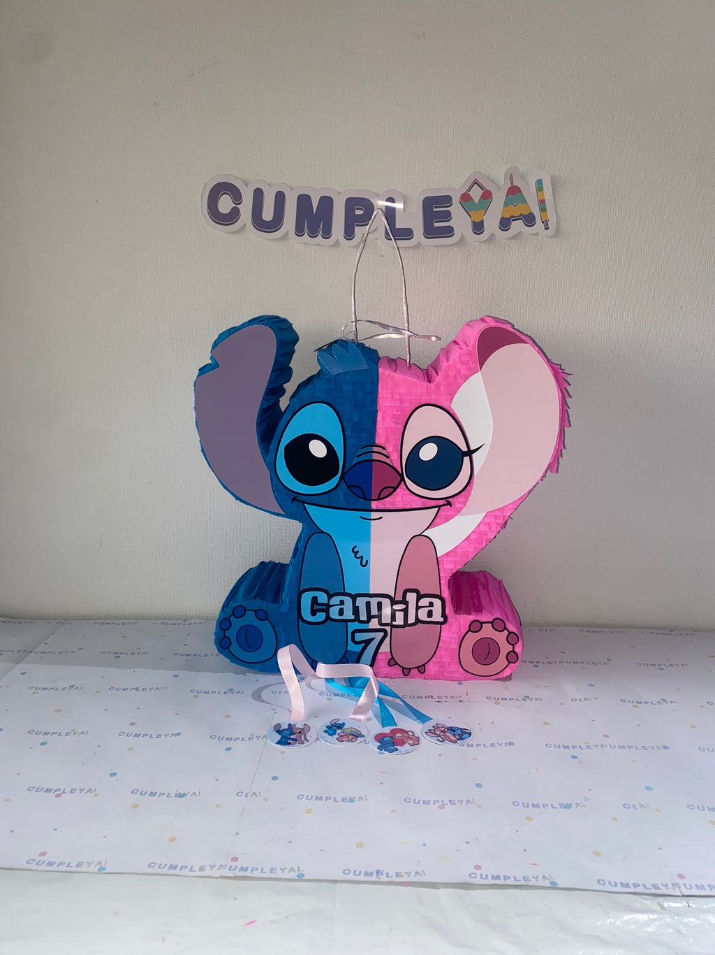 PIÑATA STITCH Y ÁNGELA 40CM PREMIUM