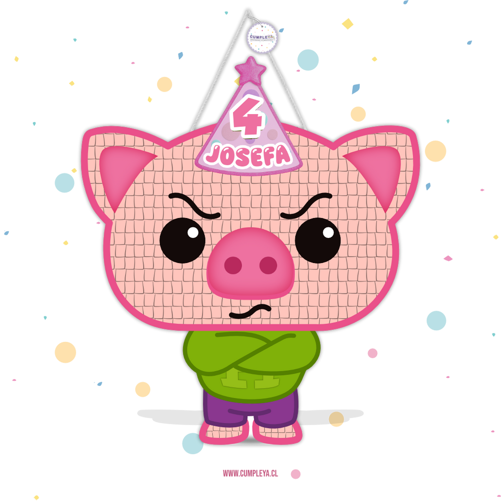 PIÑATA CERDITO ENOJON HOGGIE 40CM PREMIUM