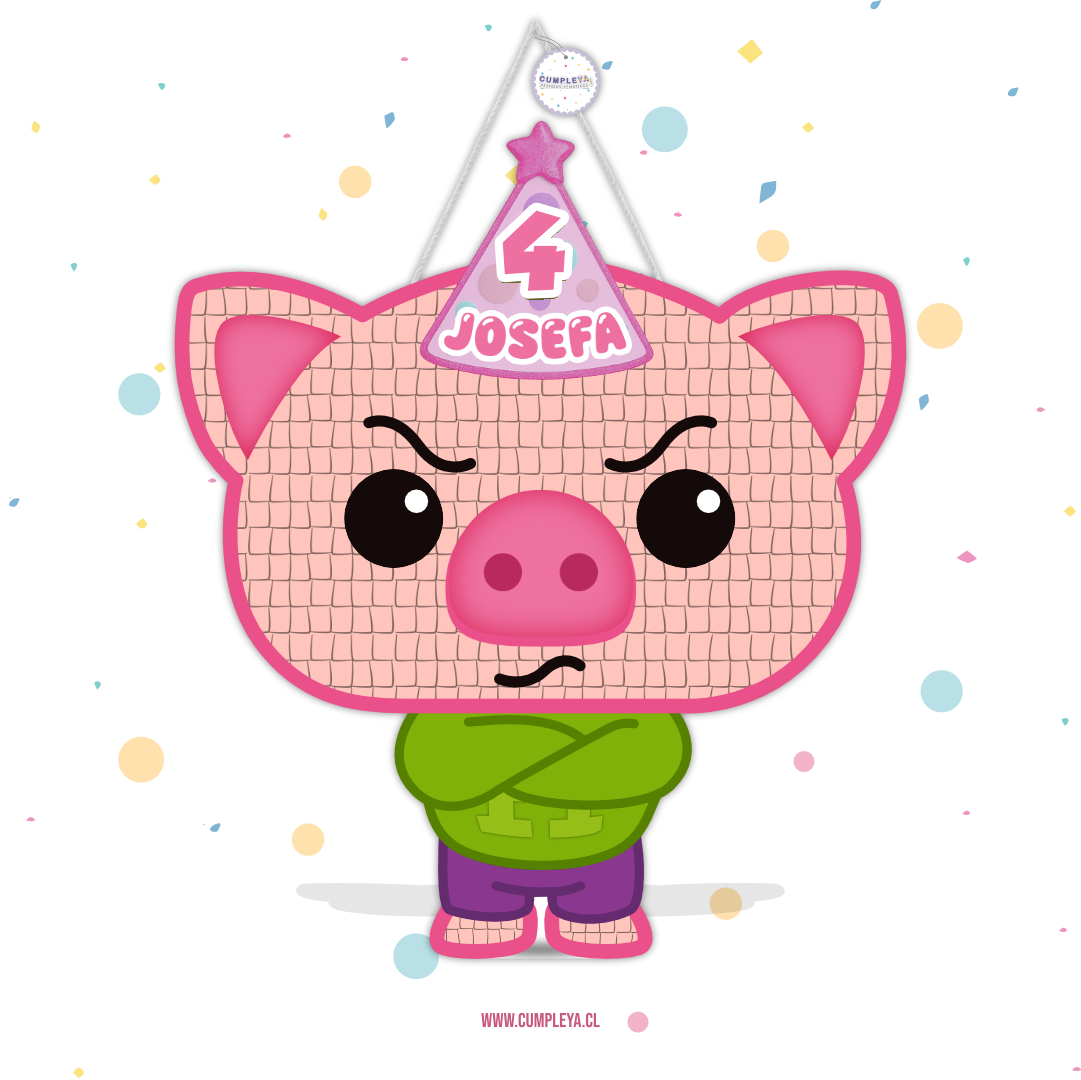 PIÑATA CERDITO ENOJON HOGGIE 40CM PREMIUM