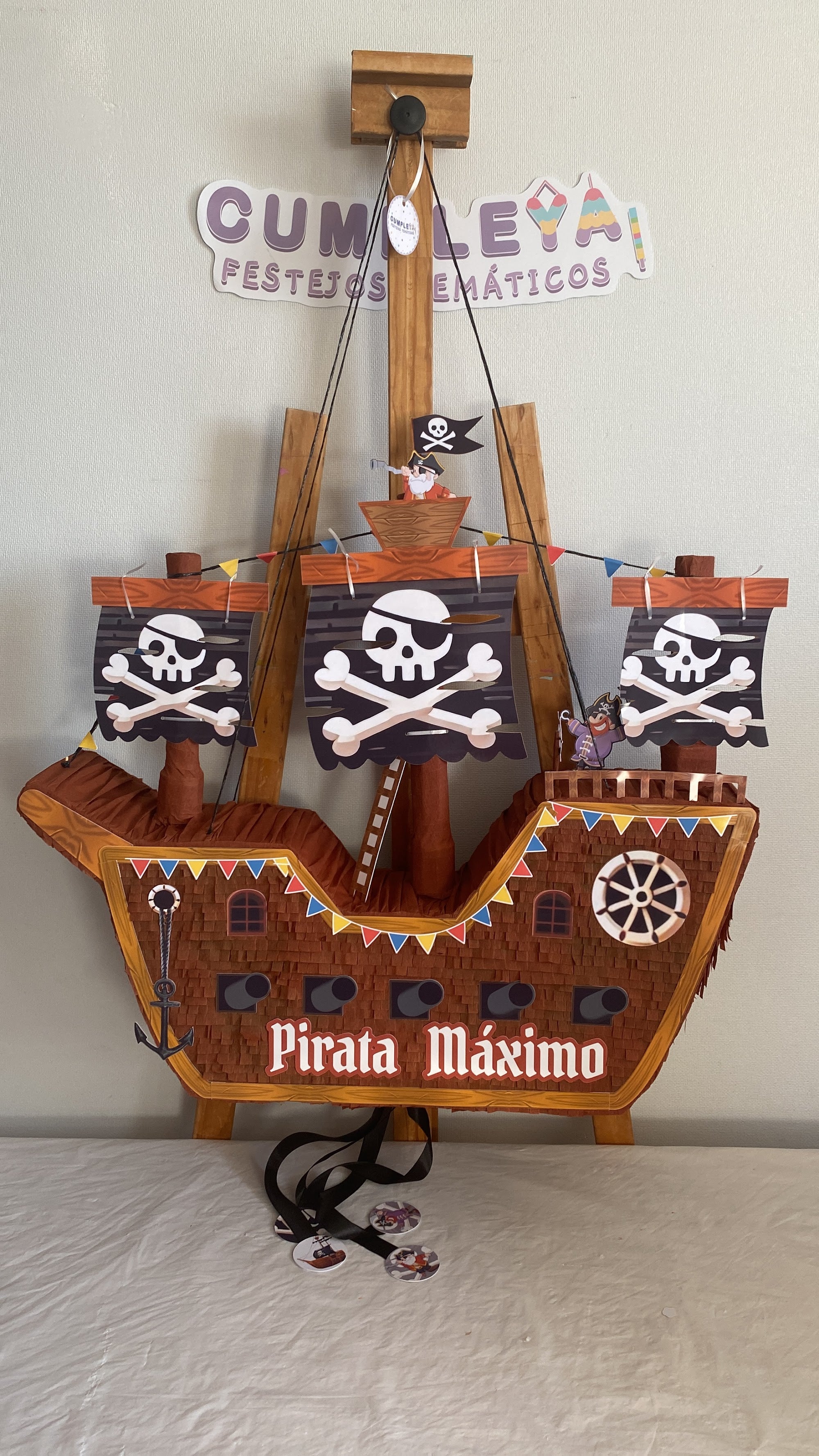 PIÑATA BARCO PIRATA 60CM PREMIUM