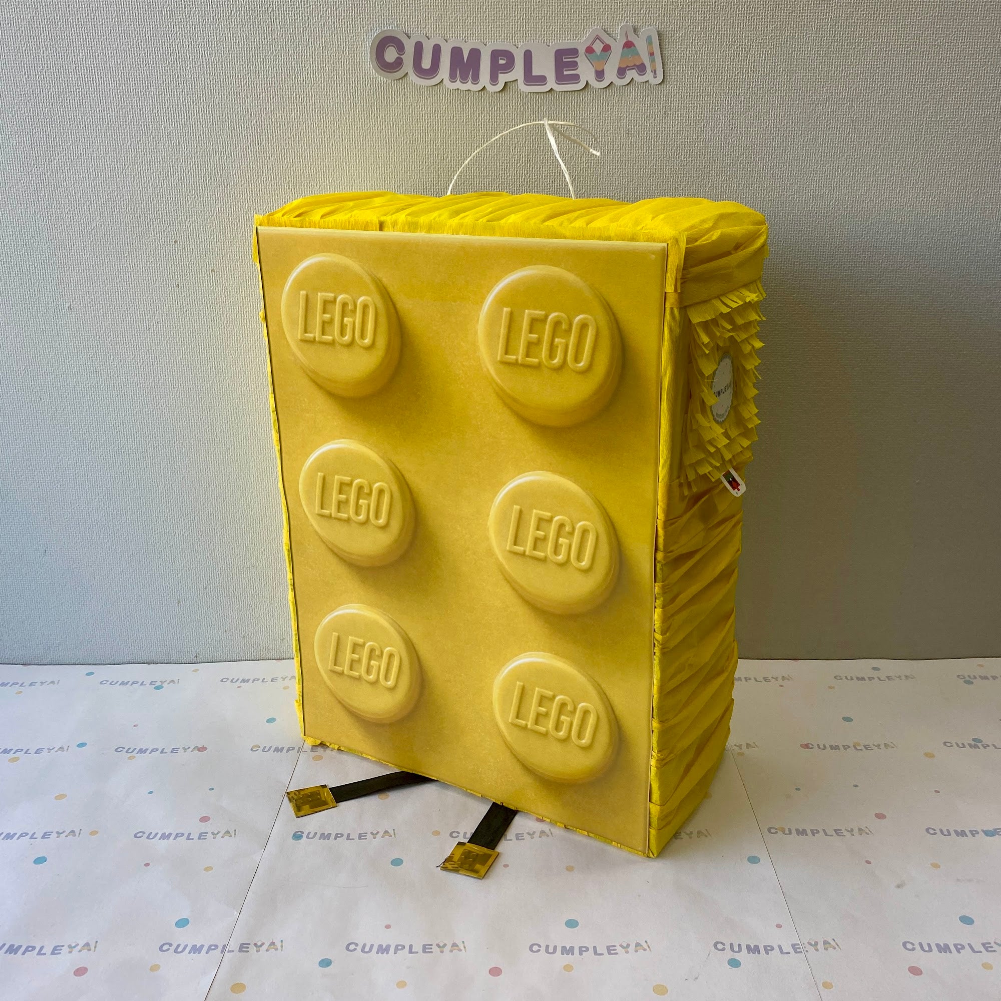 PIÑATA PIÑATA BLOQUE LEGO AMARILLO