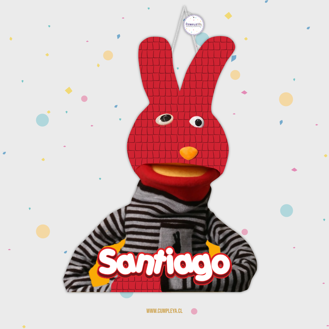 PIÑATA EL CONEJO ROJO 40CM PREMIUM