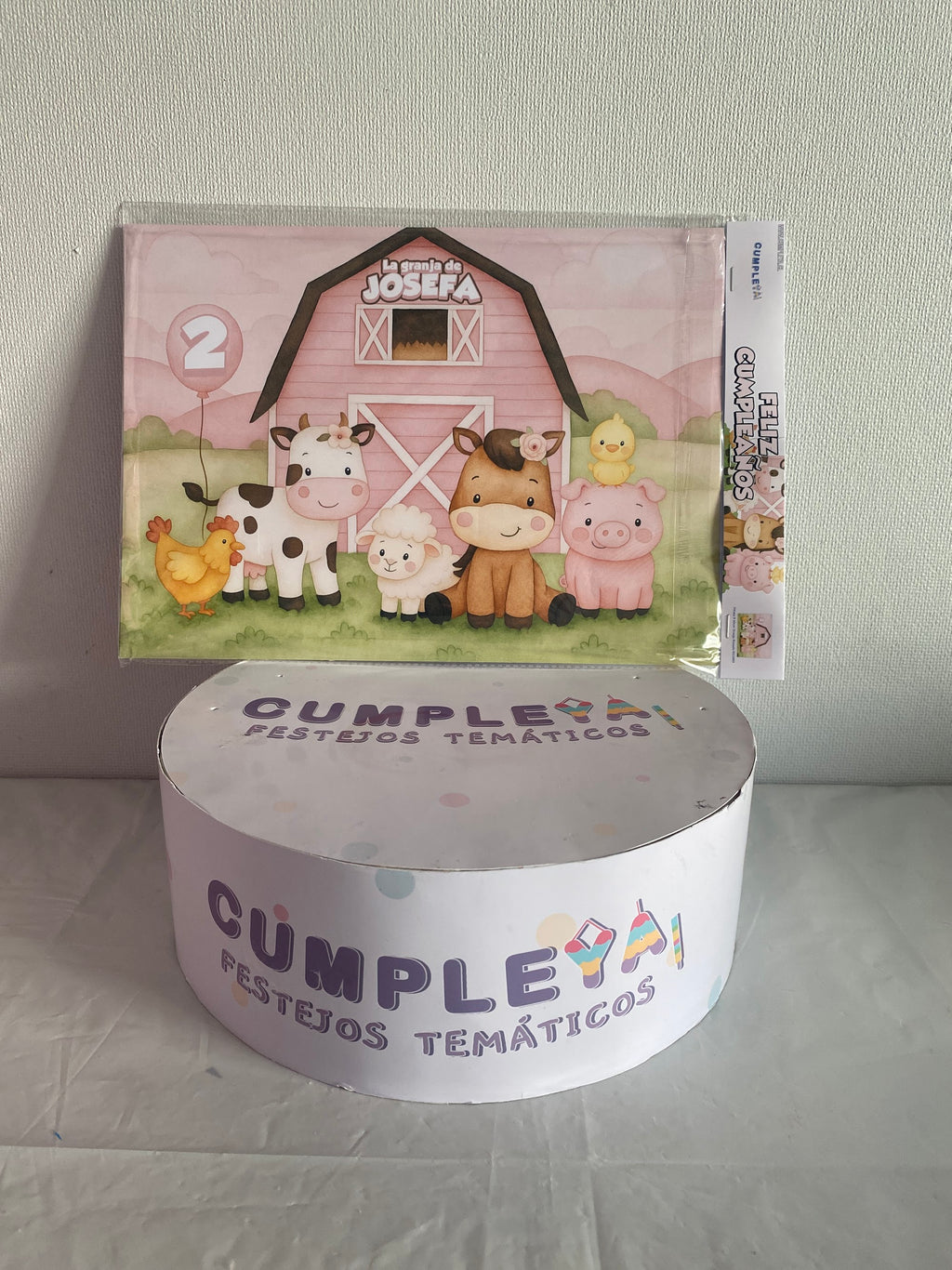 INDIVIDUALES GRANJA ROSADA PAPEL BRILLANTE 21X30CM TEMÁTICO