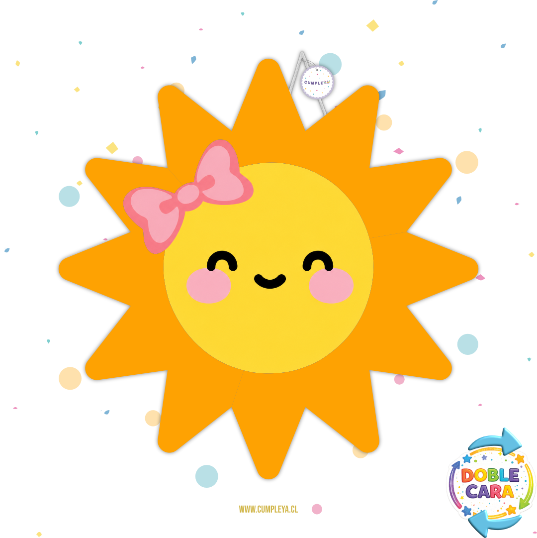 PIÑATA 60 CM XL SOL CARITA FELIZ