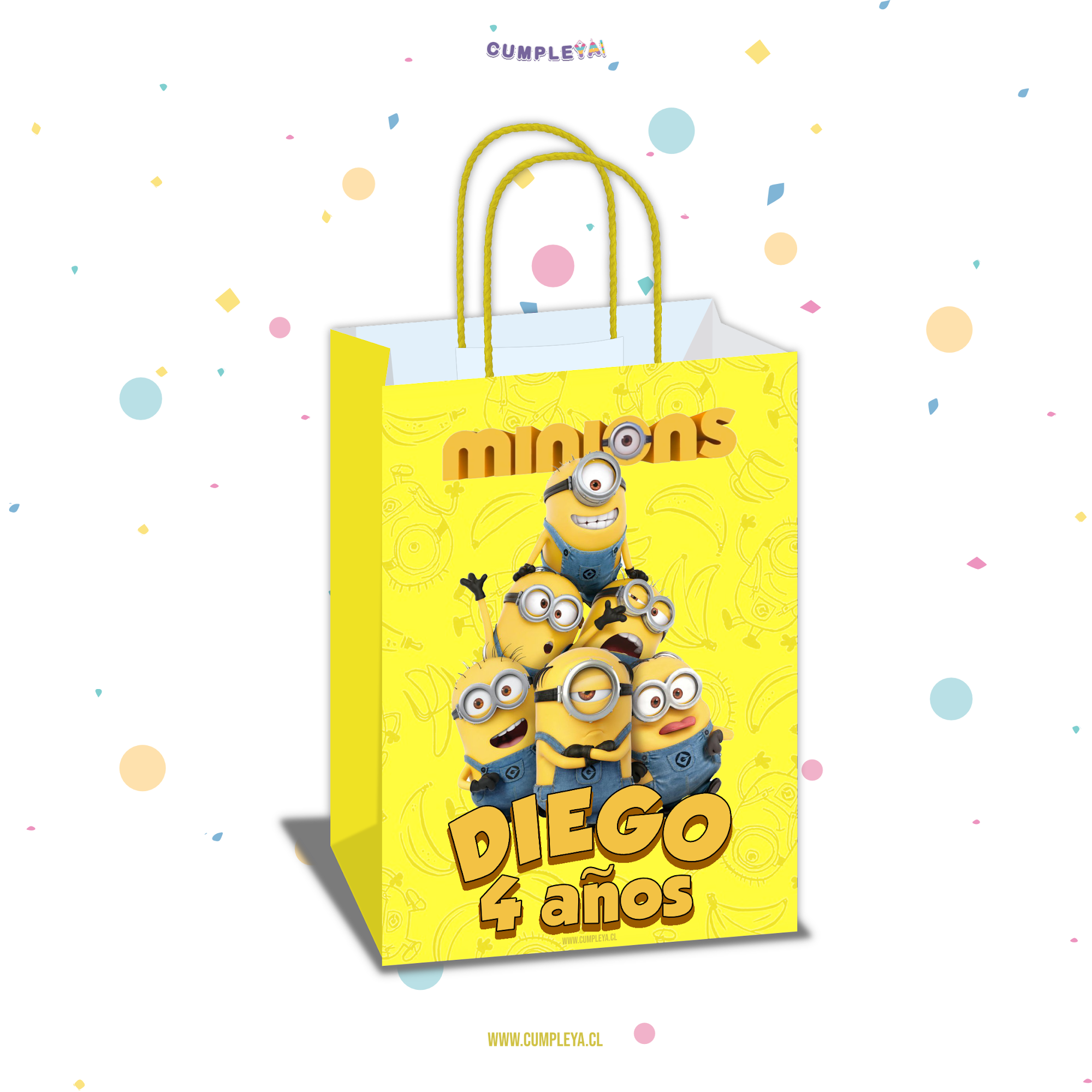 BOLSA SORPRESA 16 × 21 × 8 CM MINIONS
