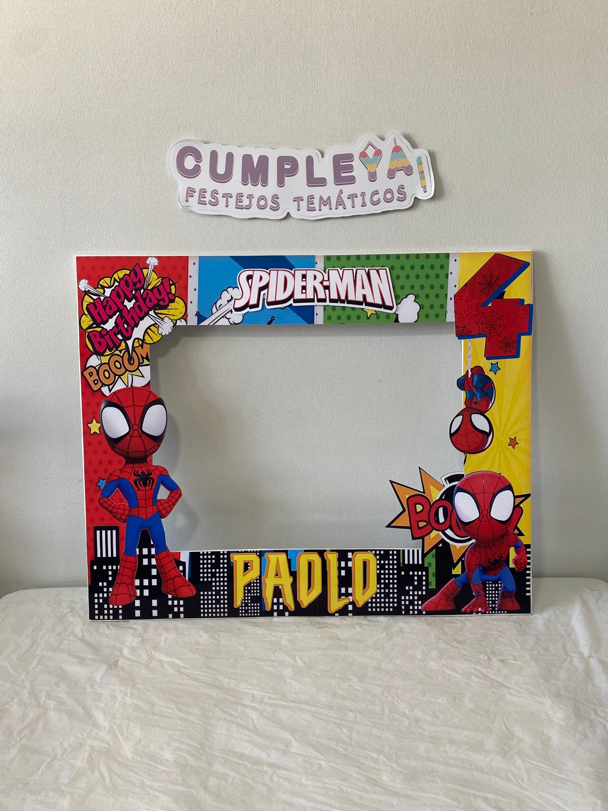 CUADRO SELFIE SPIDERMAN 77X55CM