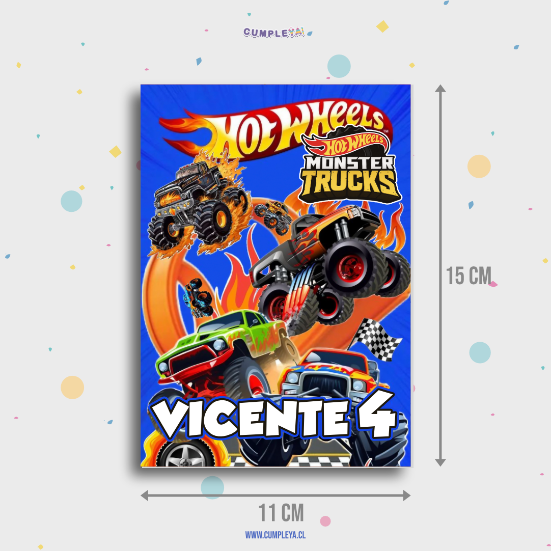 LIBRITO PARA COLOREAR MONSTER TRUCK 8 PAGINAS 11X15CM