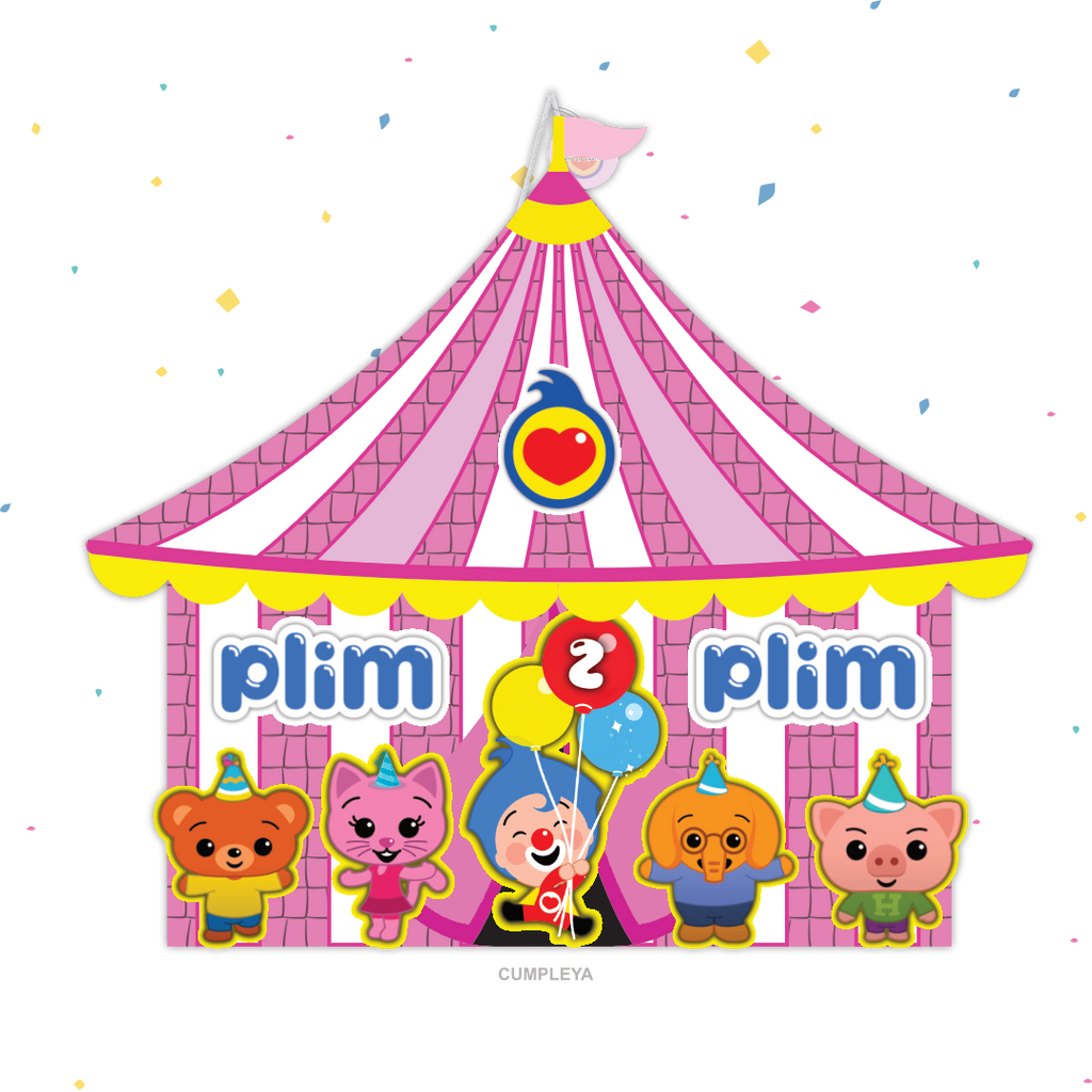 PIÑATA CIRCO PLIM PLIM 40CM PREMIUM