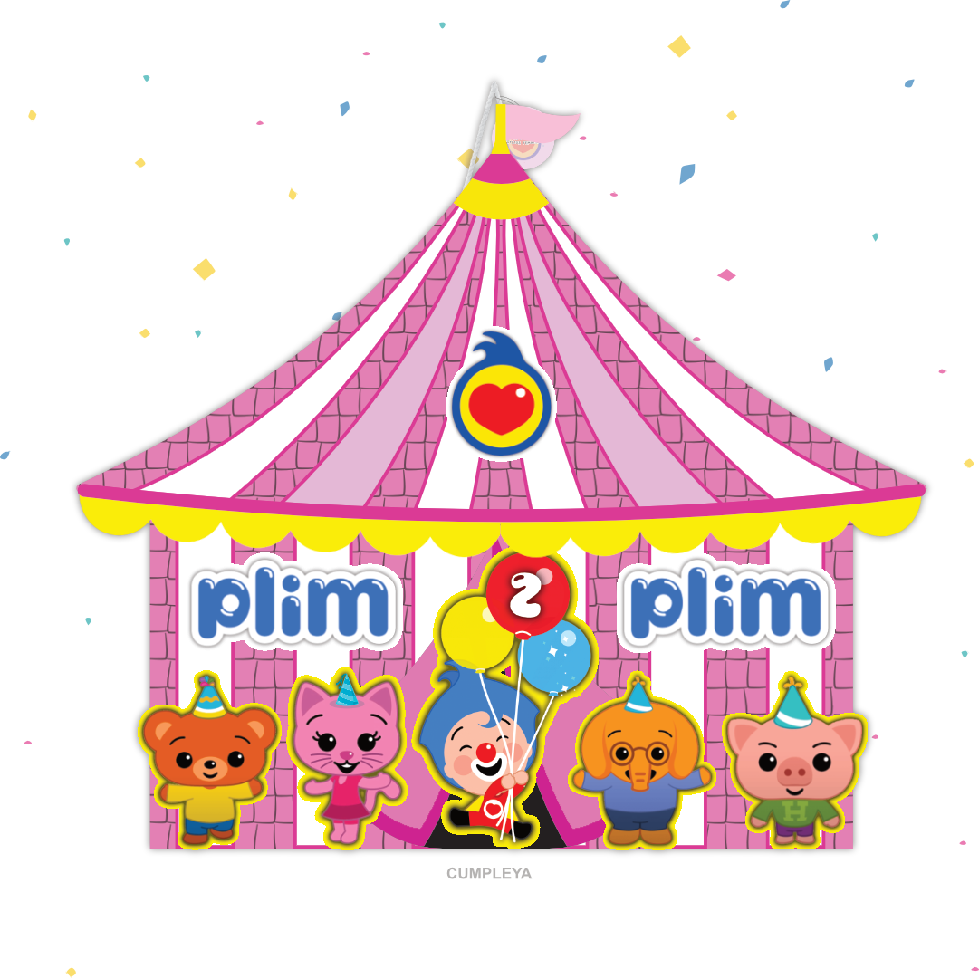 PIÑATA CIRCO PLIM PLIM 40CM PREMIUM