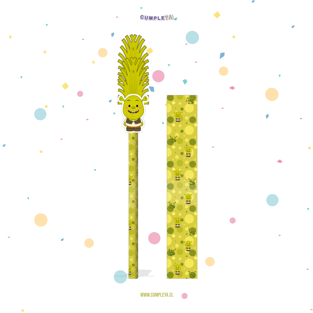 BASTÓN SHREK NIÑO PARA PIÑATA