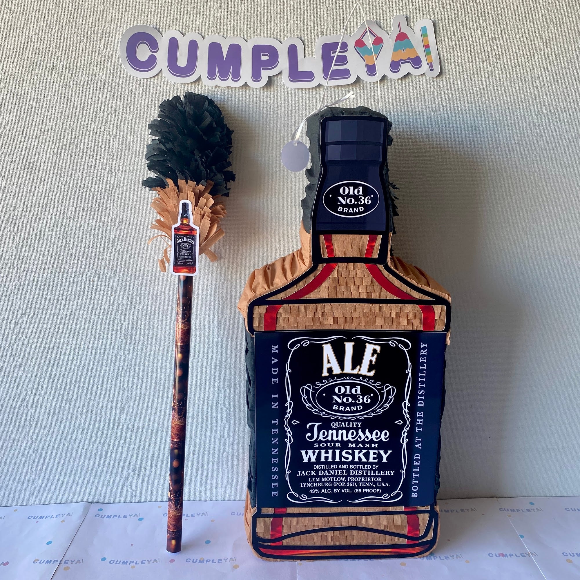 PIÑATA BOTELLA JACK DANIELS 60CM PREMIUM