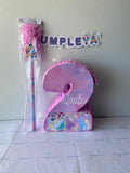 PIÑATA 40 CM NUMERO 2 PRINCESAS