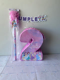 PIÑATA 40 CM NUMERO 2 PRINCESAS