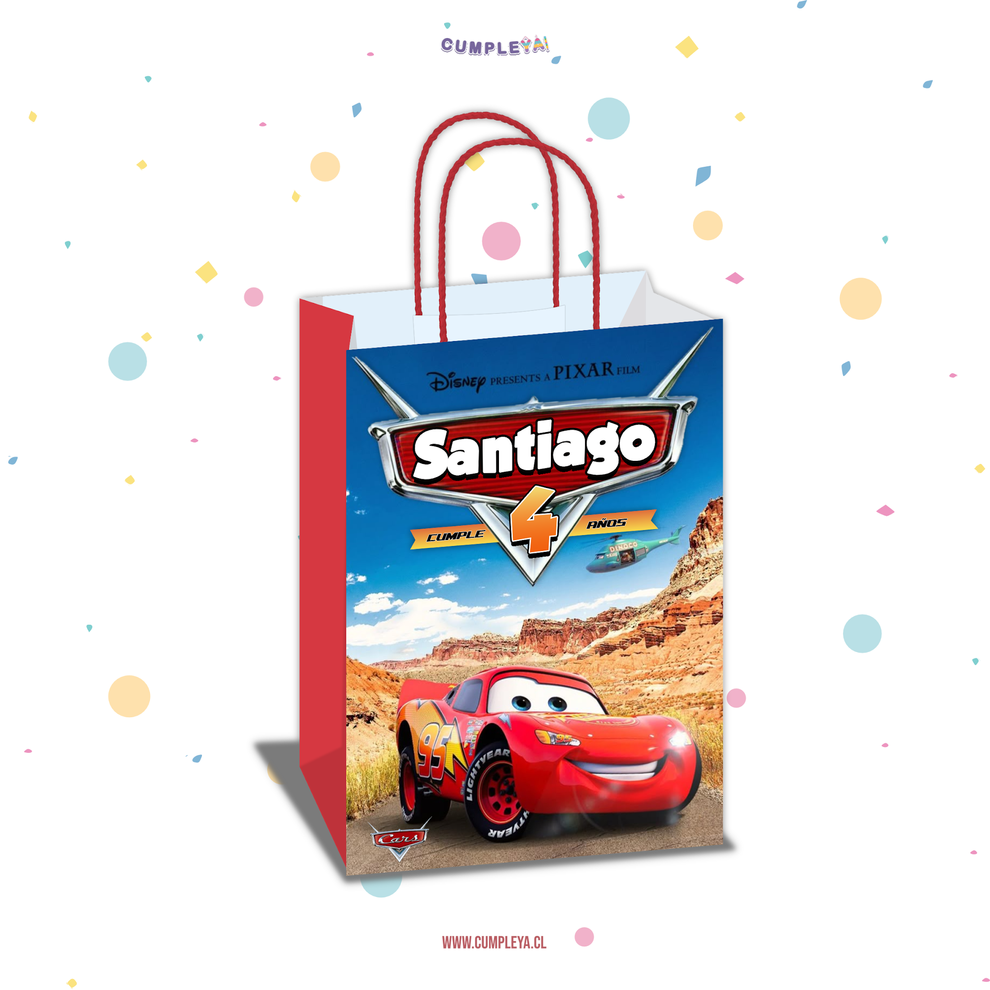 BOLSA SORPRESA 16 × 21 × 8 CM CARS