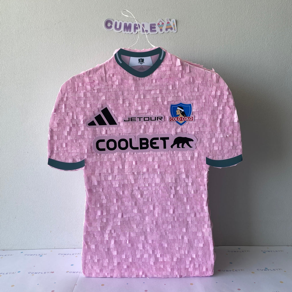 PIÑATA CAMISETA DE COLO COLO ROSADA 60CM PREMIUM