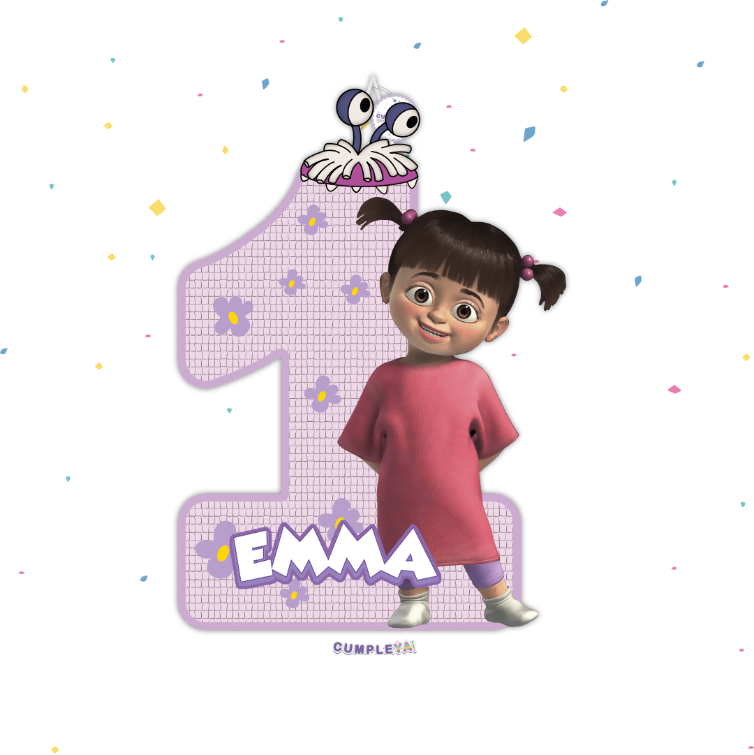 PIÑATA NÚMERO 1 BOO MONSTER INC 60CM PREMIUM